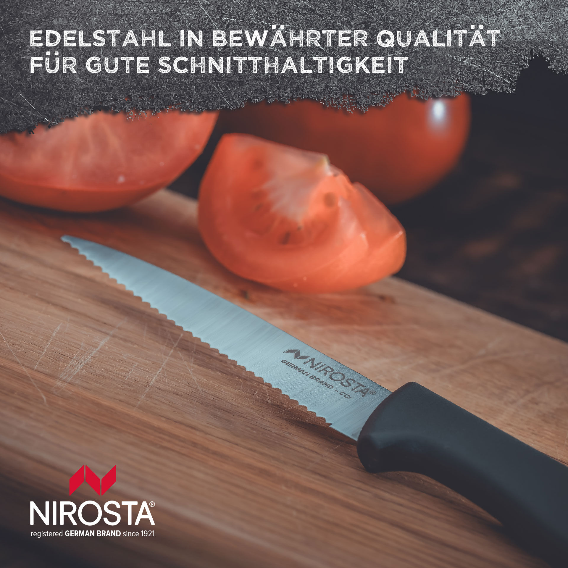 Tomatenmesser Original, 8,5cm Edelstahl-Klinge, gezahnt