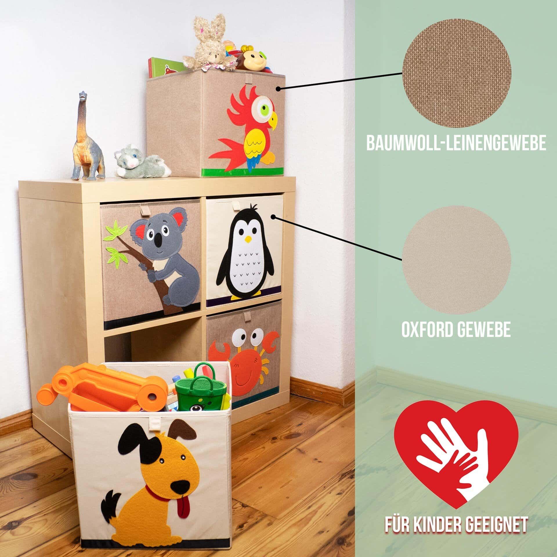 Aufbewahrungsbox Dino, beige, 33x33x33cm