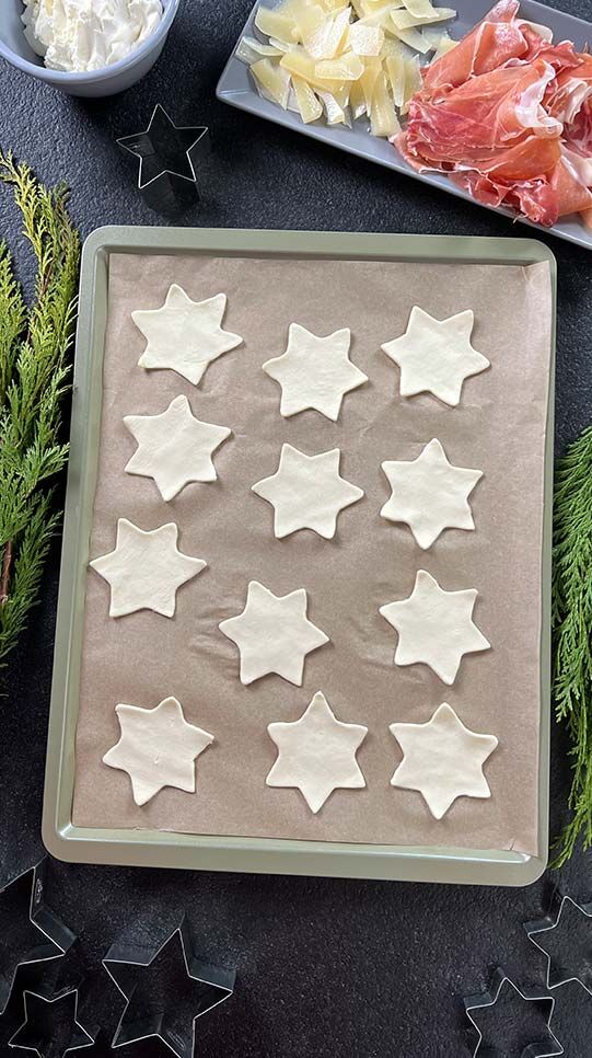 Blätterteig-Serrano-Sterne