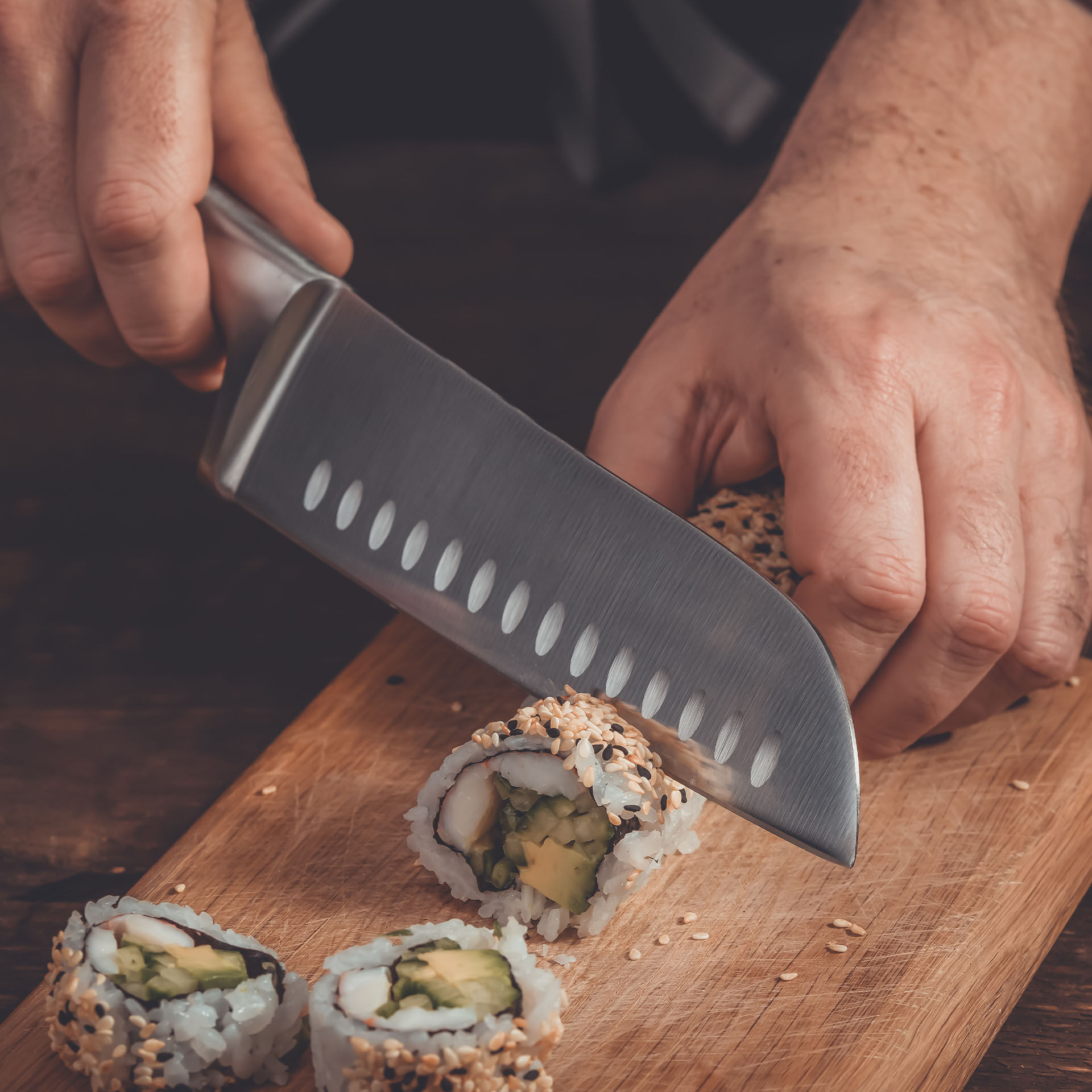 Santokumesser Star, 18cm Edelstahl-Klinge