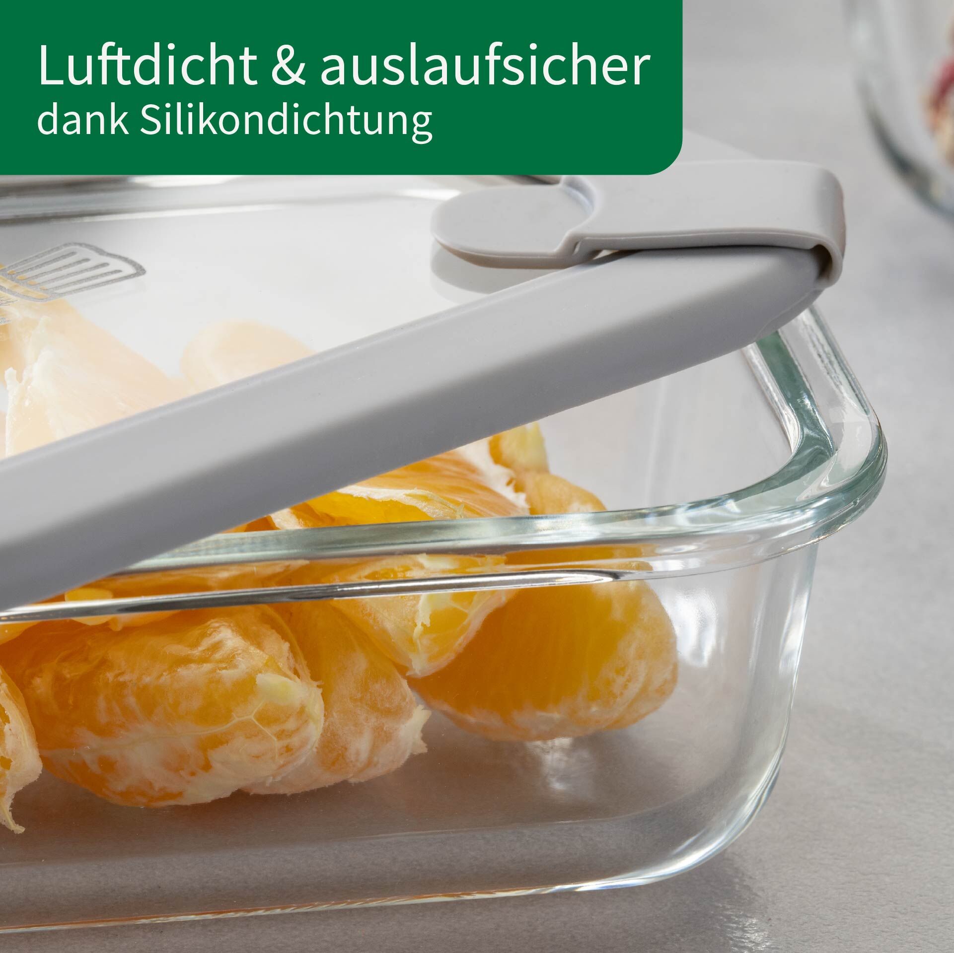 Vorratsdose Glas, eckig, 370ml