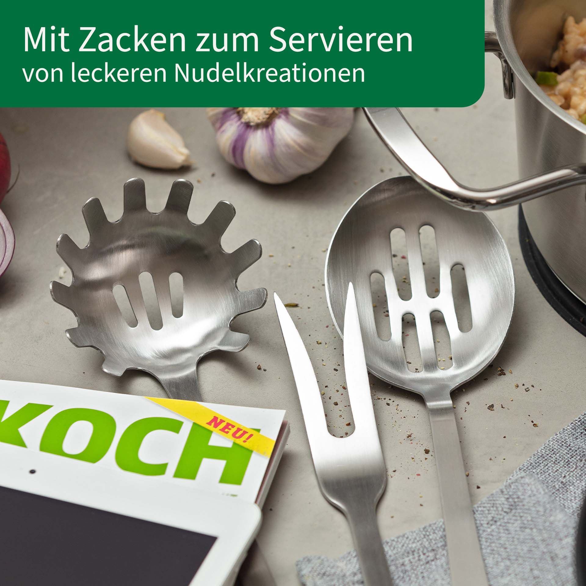 Spaghettilöffel Berlin, 31cm, Edelstahl