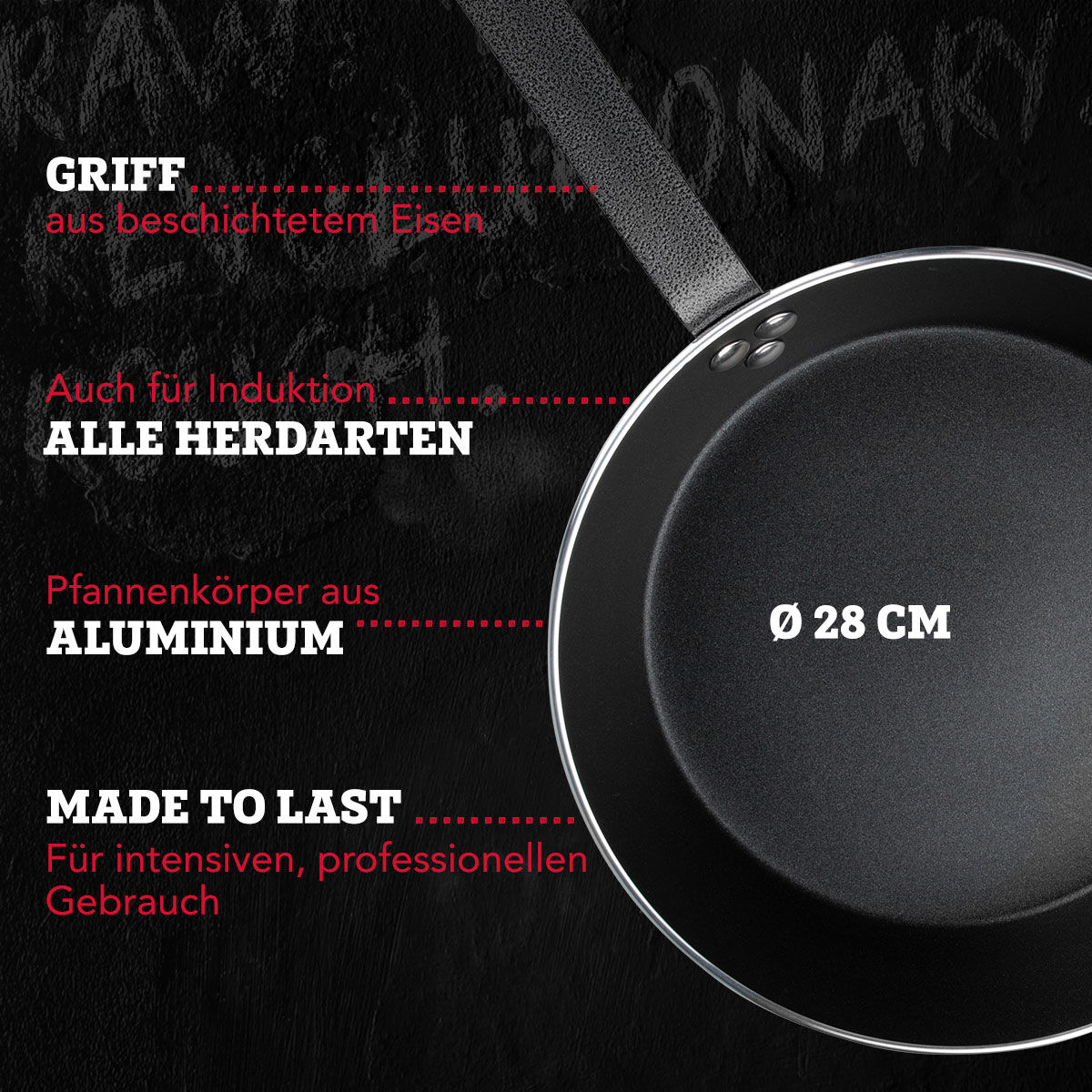 Profi Bratpfanne Resist, Ø28cm