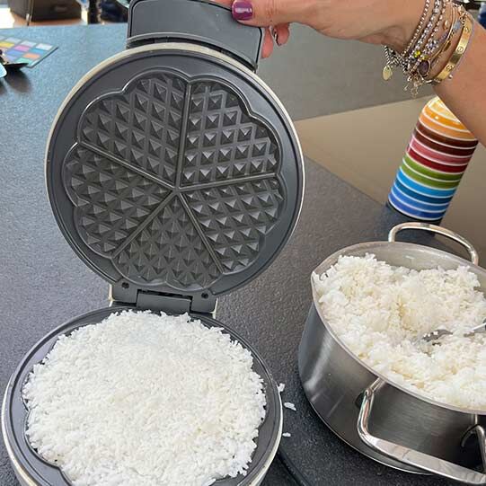 Knusprige Reiswaffeln