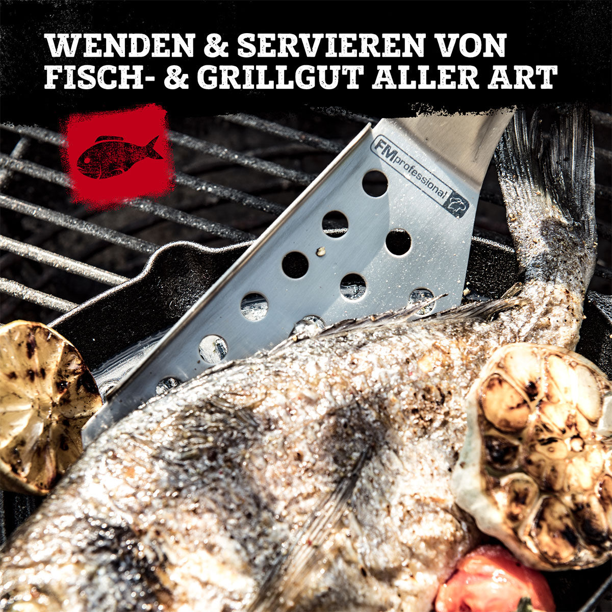 Fischwender, 33cm, Edelstahl