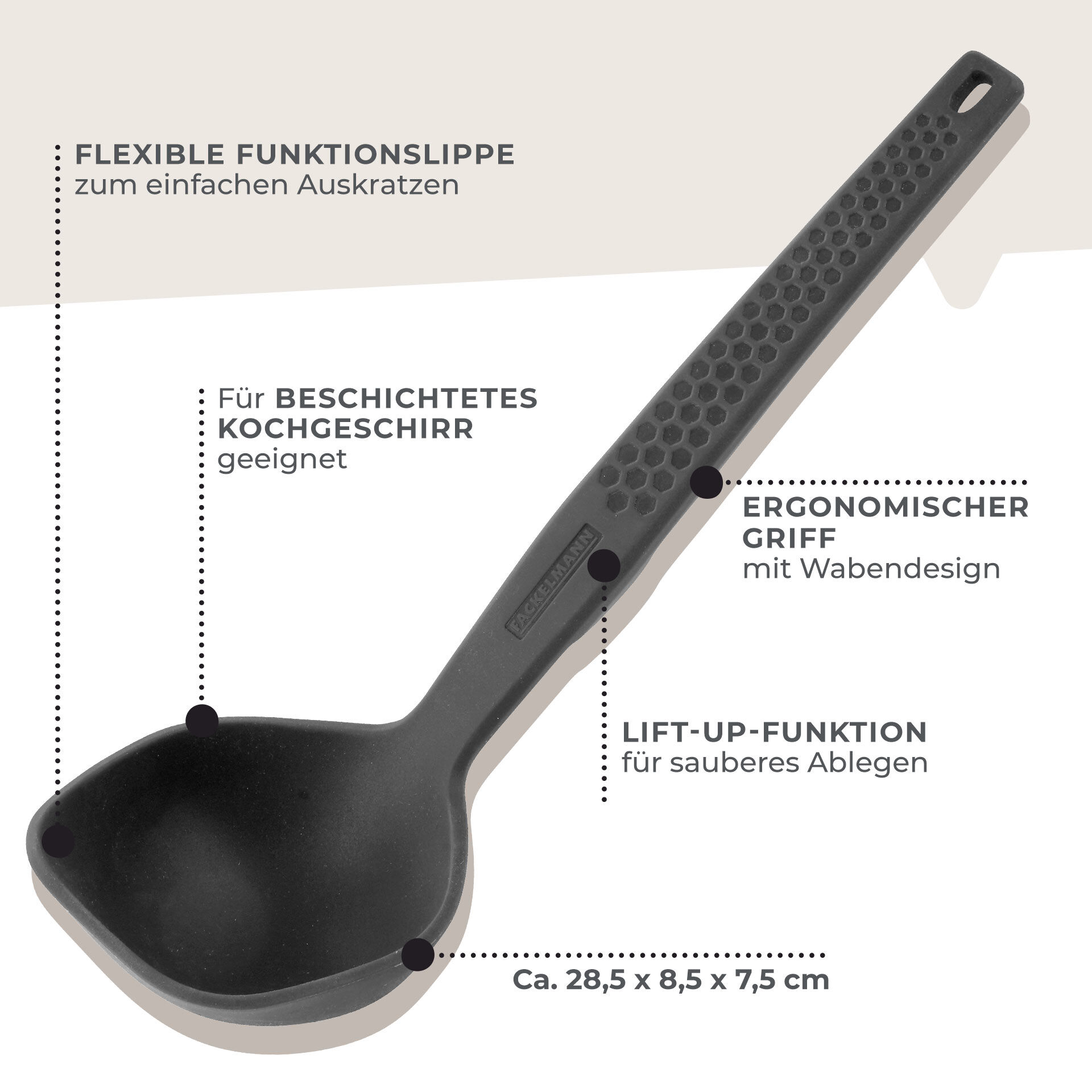 Küchenhelfer-Set "Statement", Silikon, 4-teilig