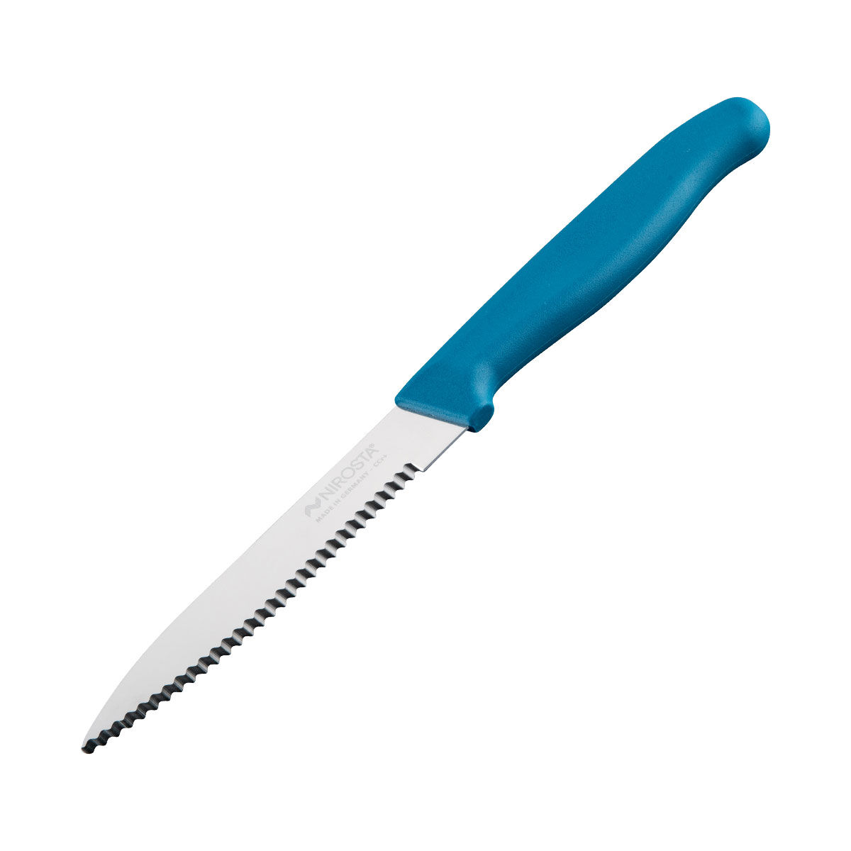 Küchenmesser gezahnt Elemental, 10cm Klinge, blau