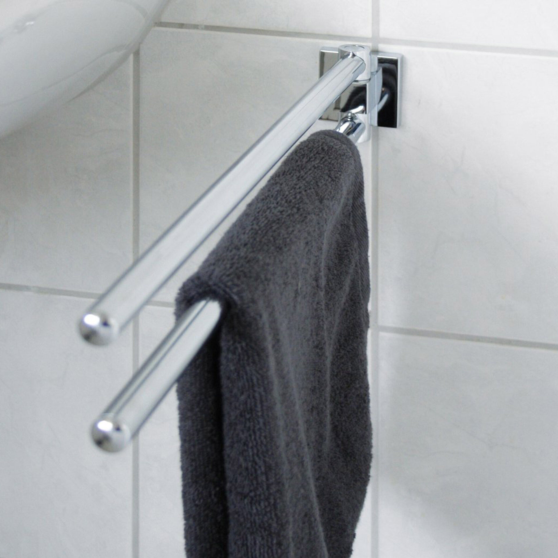 Handtuchhalter 2-armig Mare, 47cm, Chrom