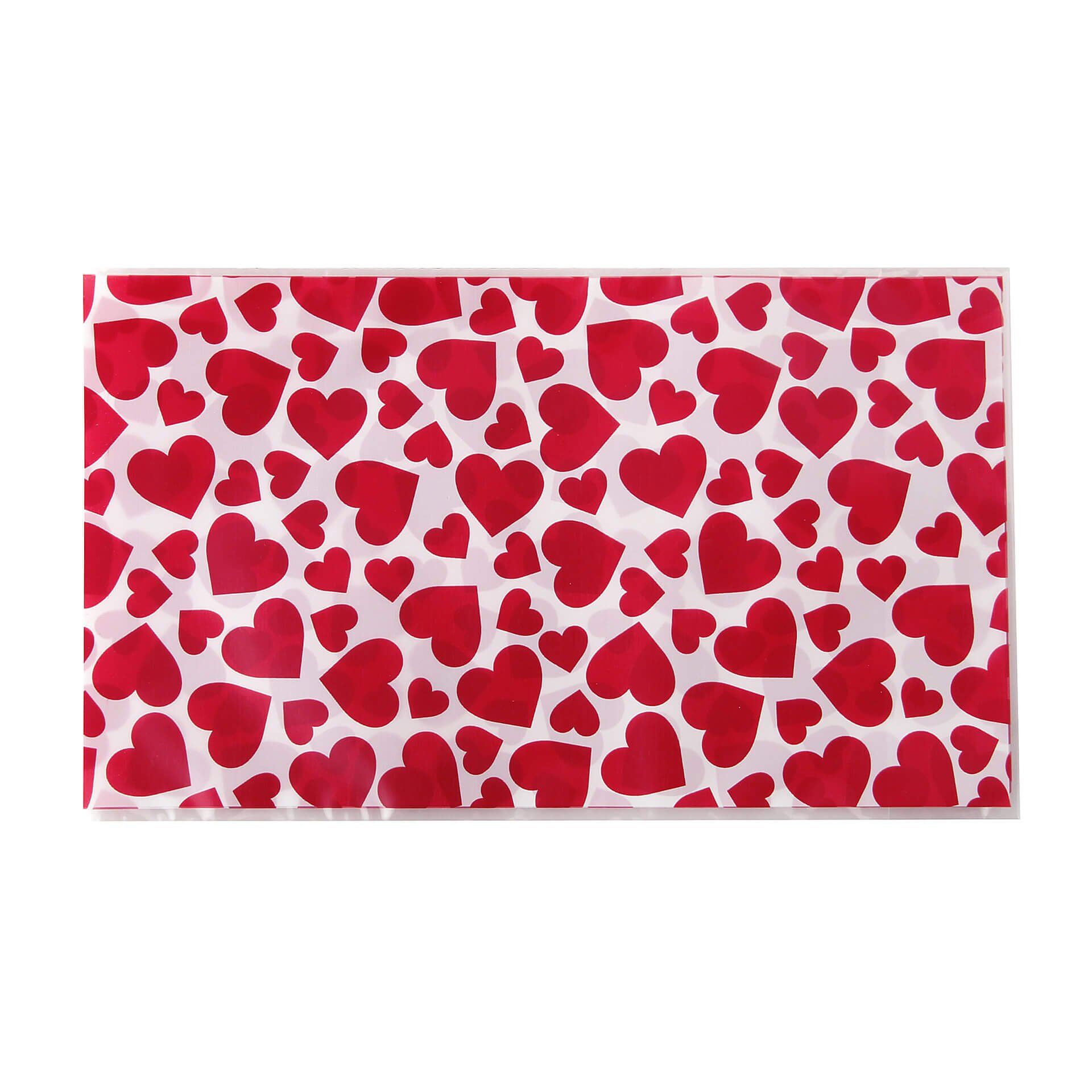 Geschenktüten Herz mit Clips, 32-teilig