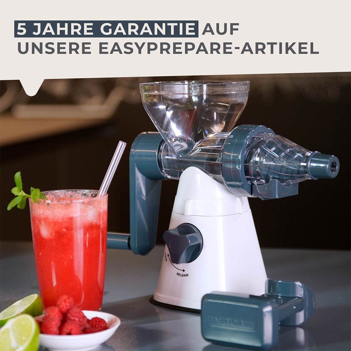 Saftpresse mit Behälter #easyprepare, manuell, 3-teilig