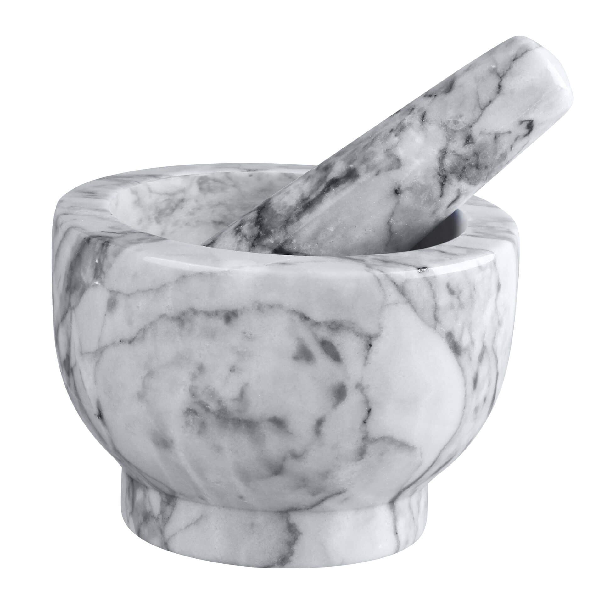 Mörser und Stößel, 12,5x9cm, Marmor