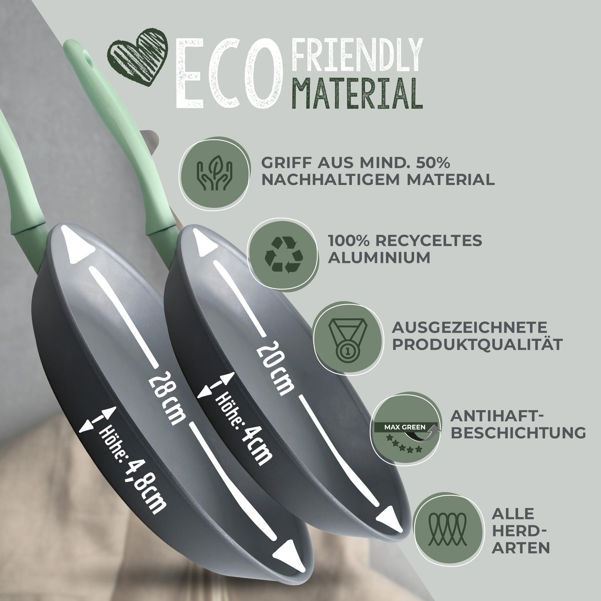 Pfannen-Set "Ecolution", 2-teilig