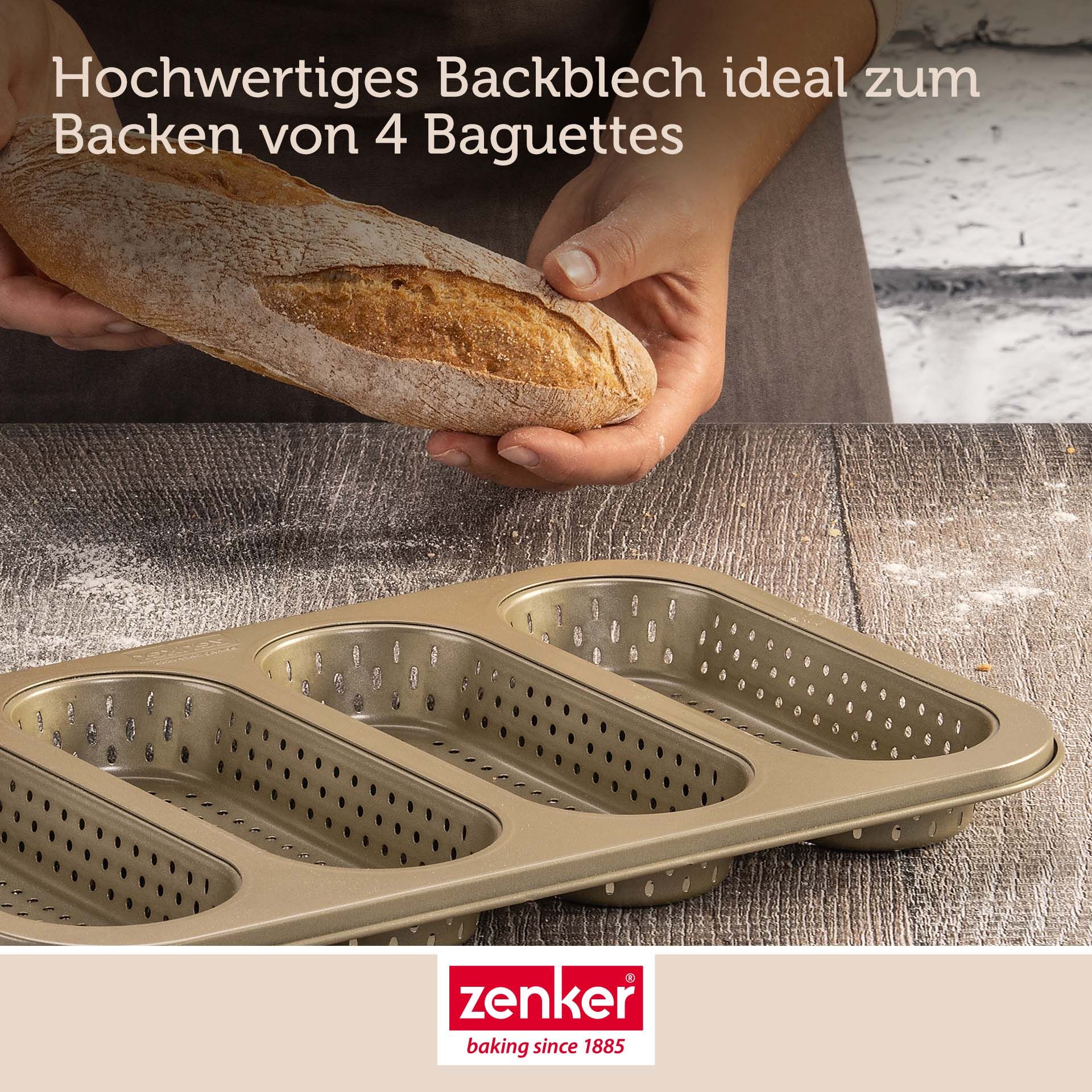 Mini-Baguetteblech Dein Brot!, 4er