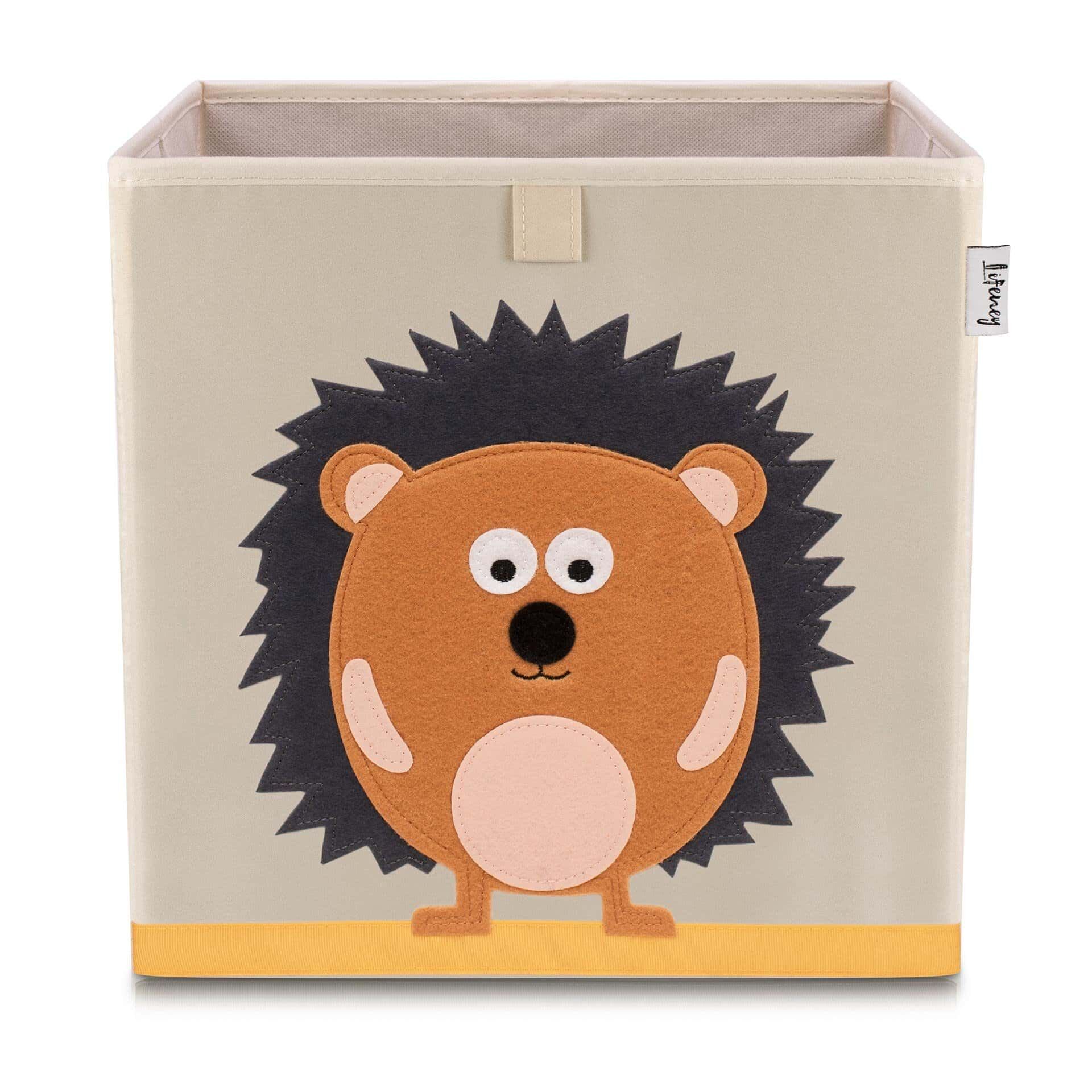 Aufbewahrungsbox, Igel, beige, 33x33x33cm