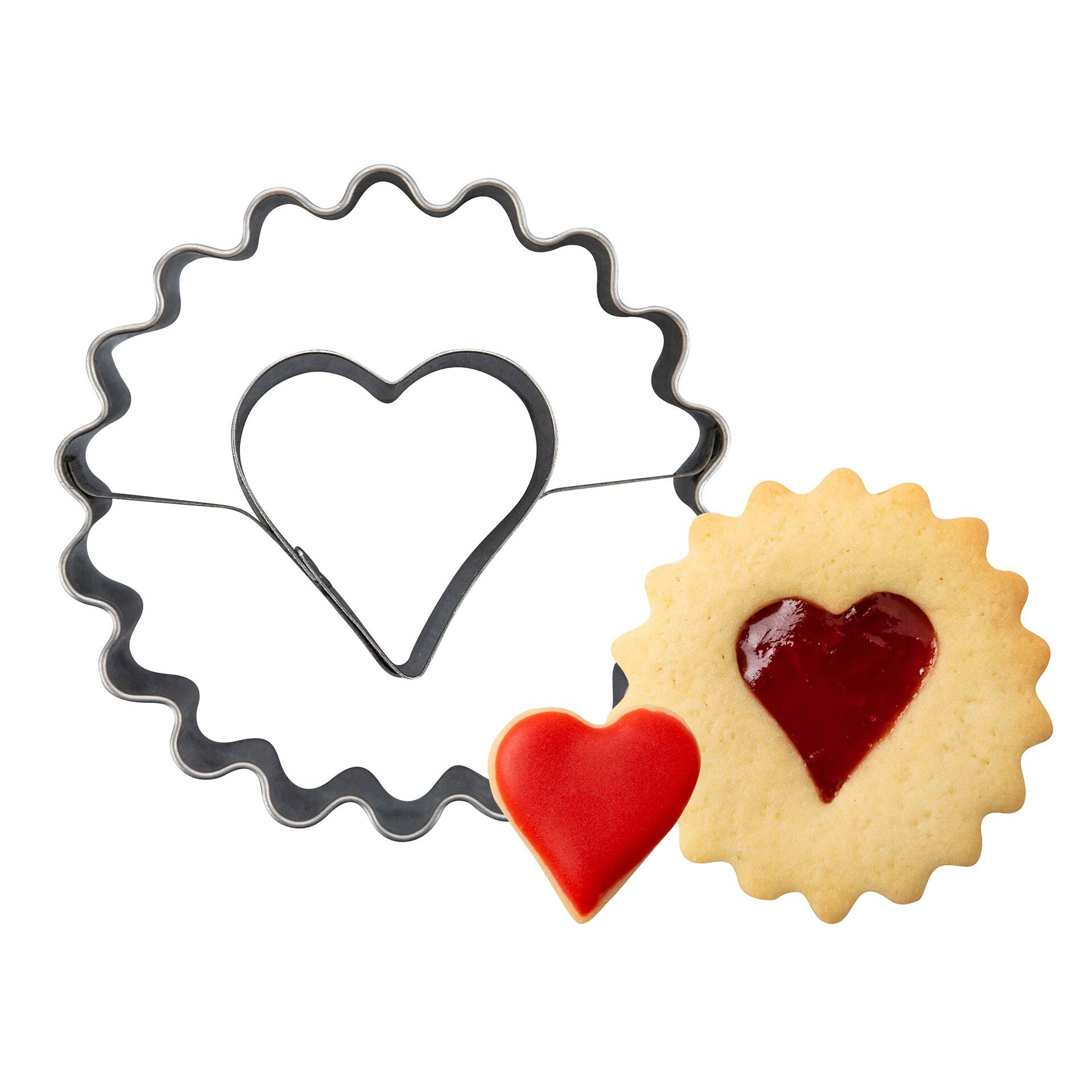 Ausstecher Linzer mit Herz, Ø54mm