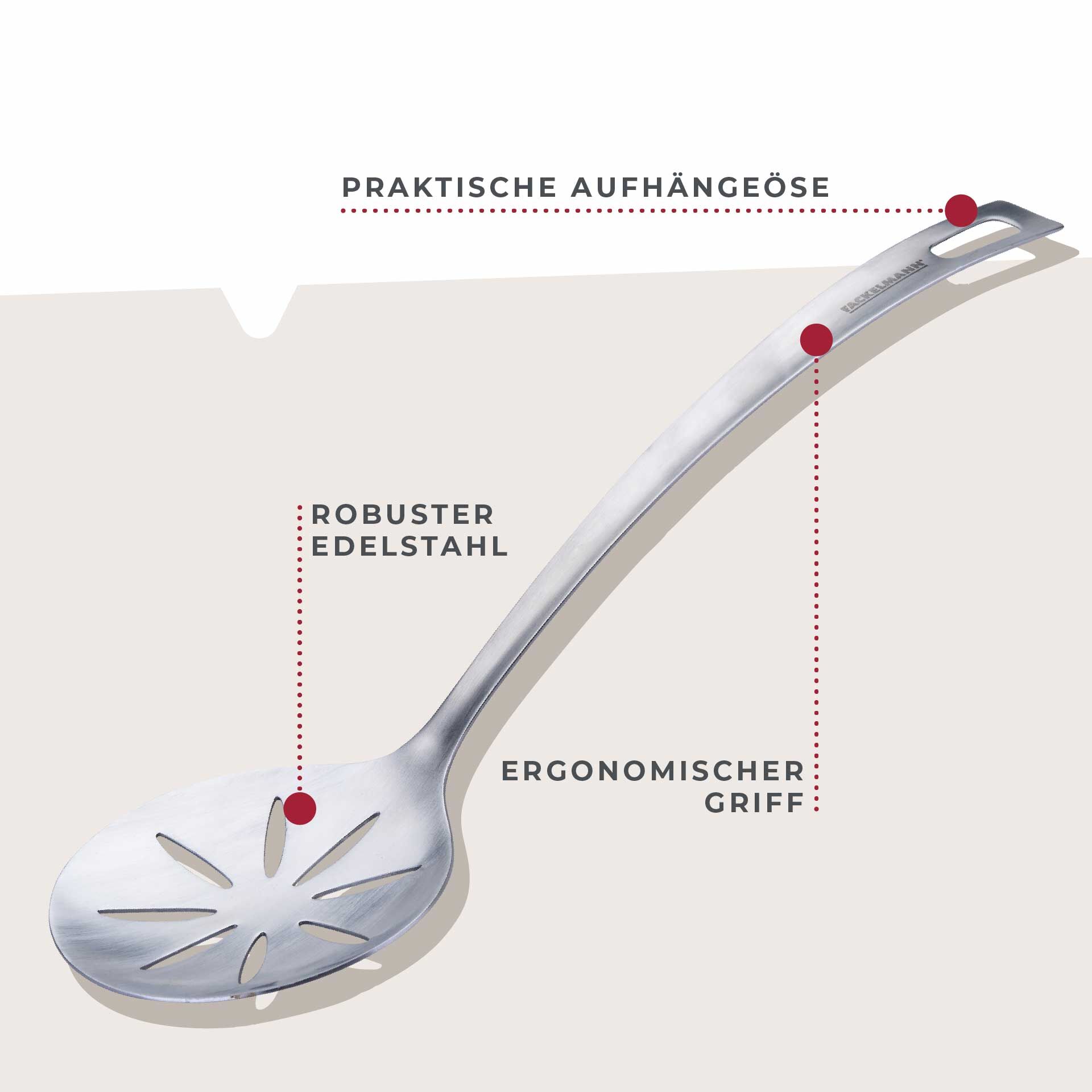 Abseihlöffel Essential, Edelstahl