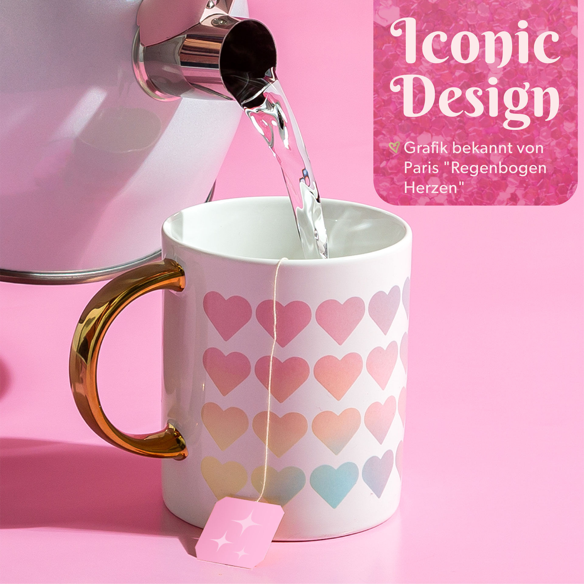 Tasse "Herzen", 450ml