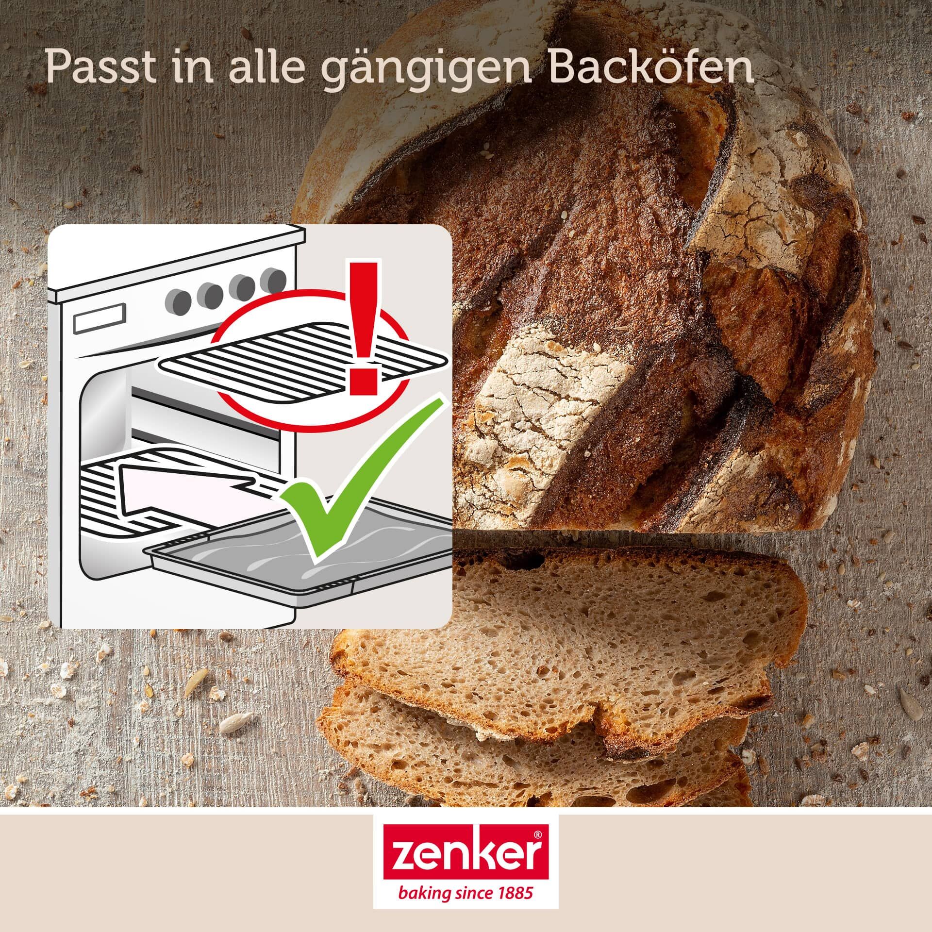 Backblech ausziehbar Dein Brot!, 37-52cm