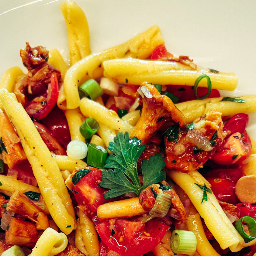 Pasta mit Pfifferlingen