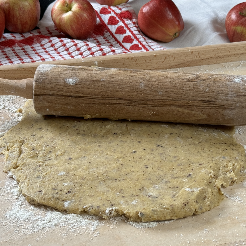 Apfelkuchen mit Pudding