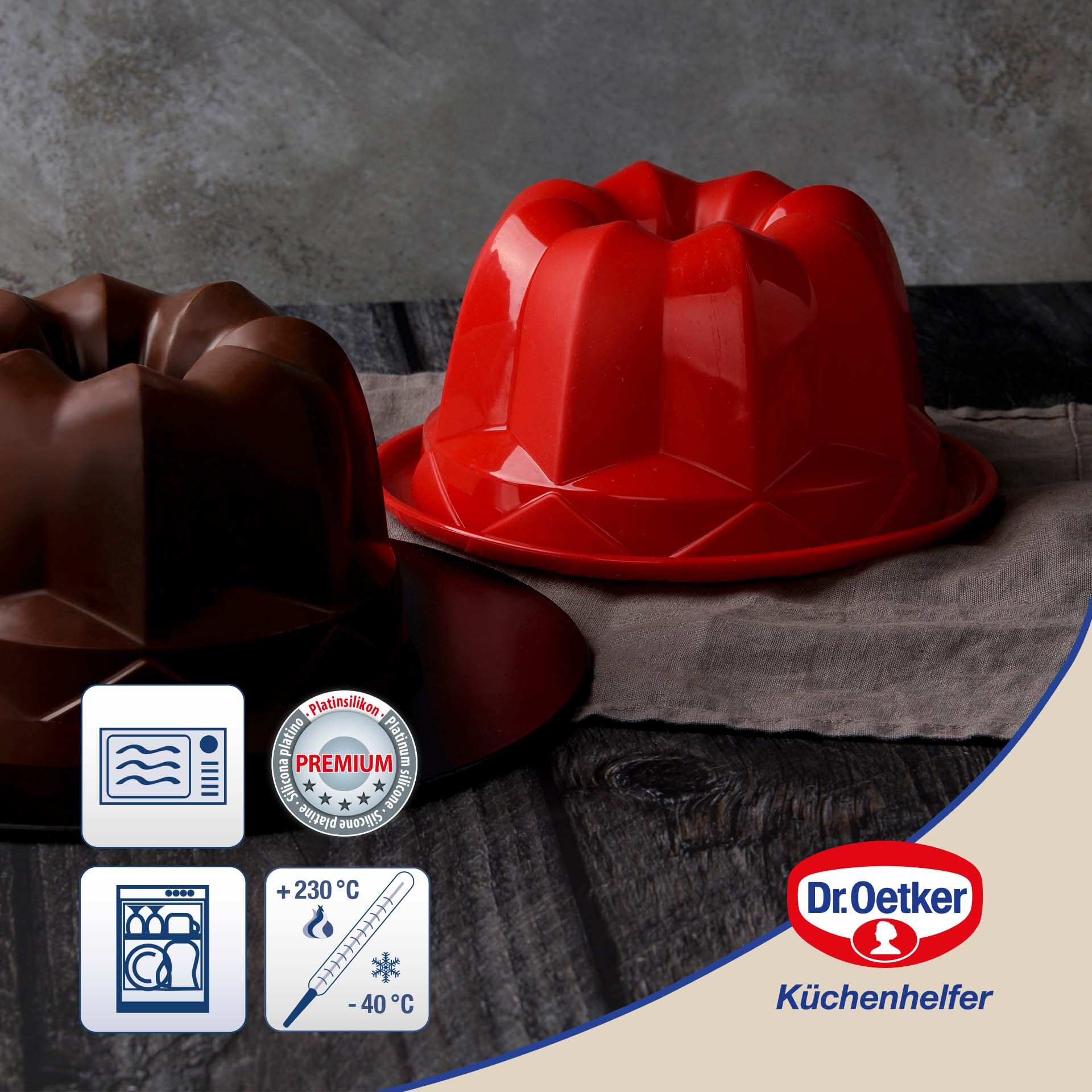 Gugelhupfform Flexxibel Love, Ø18cm, Silikon