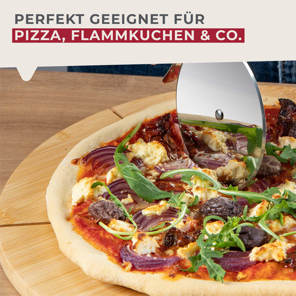 Schneidebrett mit Stückeinteilung, Ø32cm, FAIR