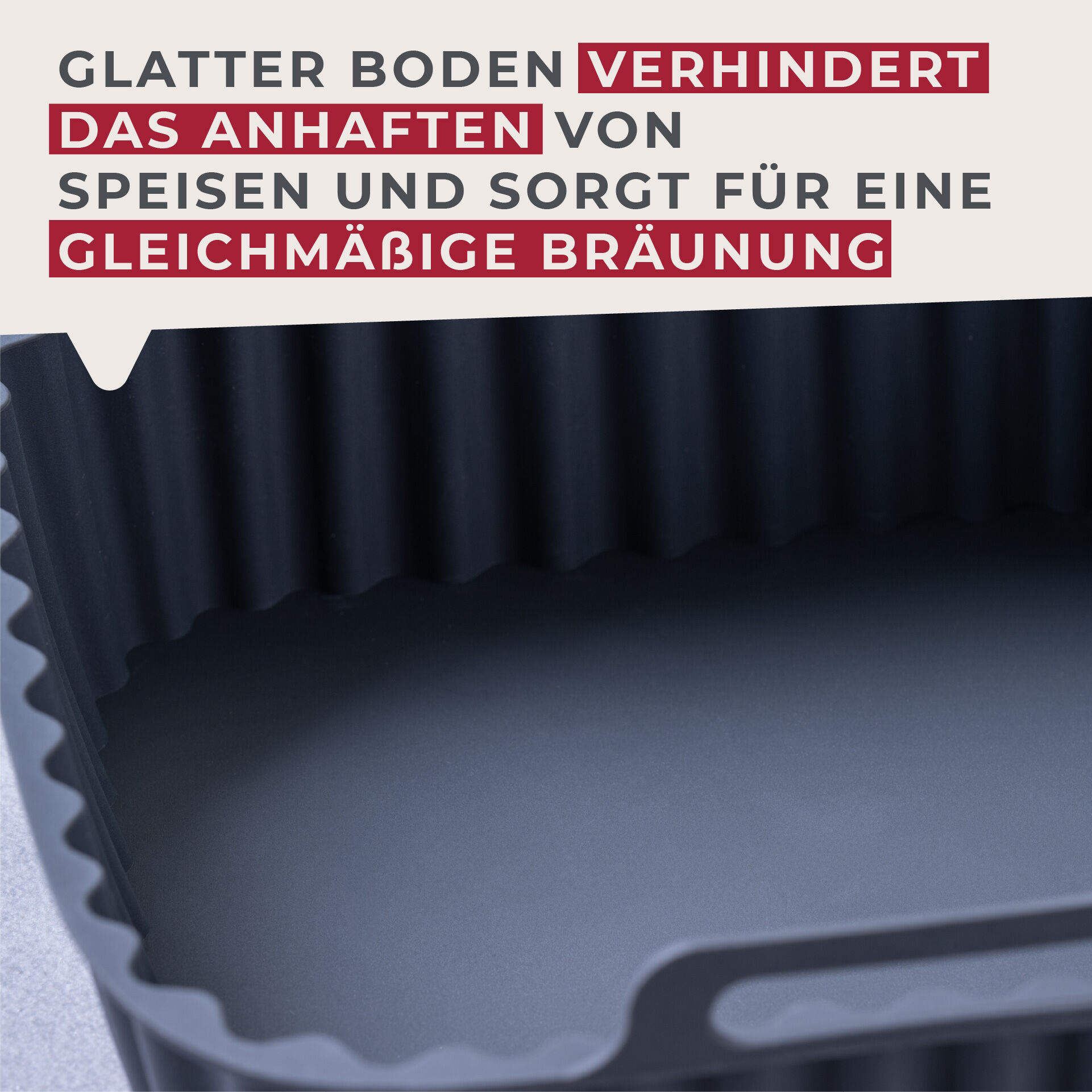 Silikonform für Heißluftfritteuse eckig, 15x15x5cm