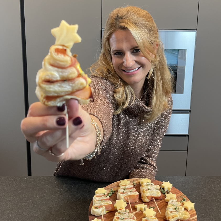 Blätterteig-Tannenbäume herzhaft