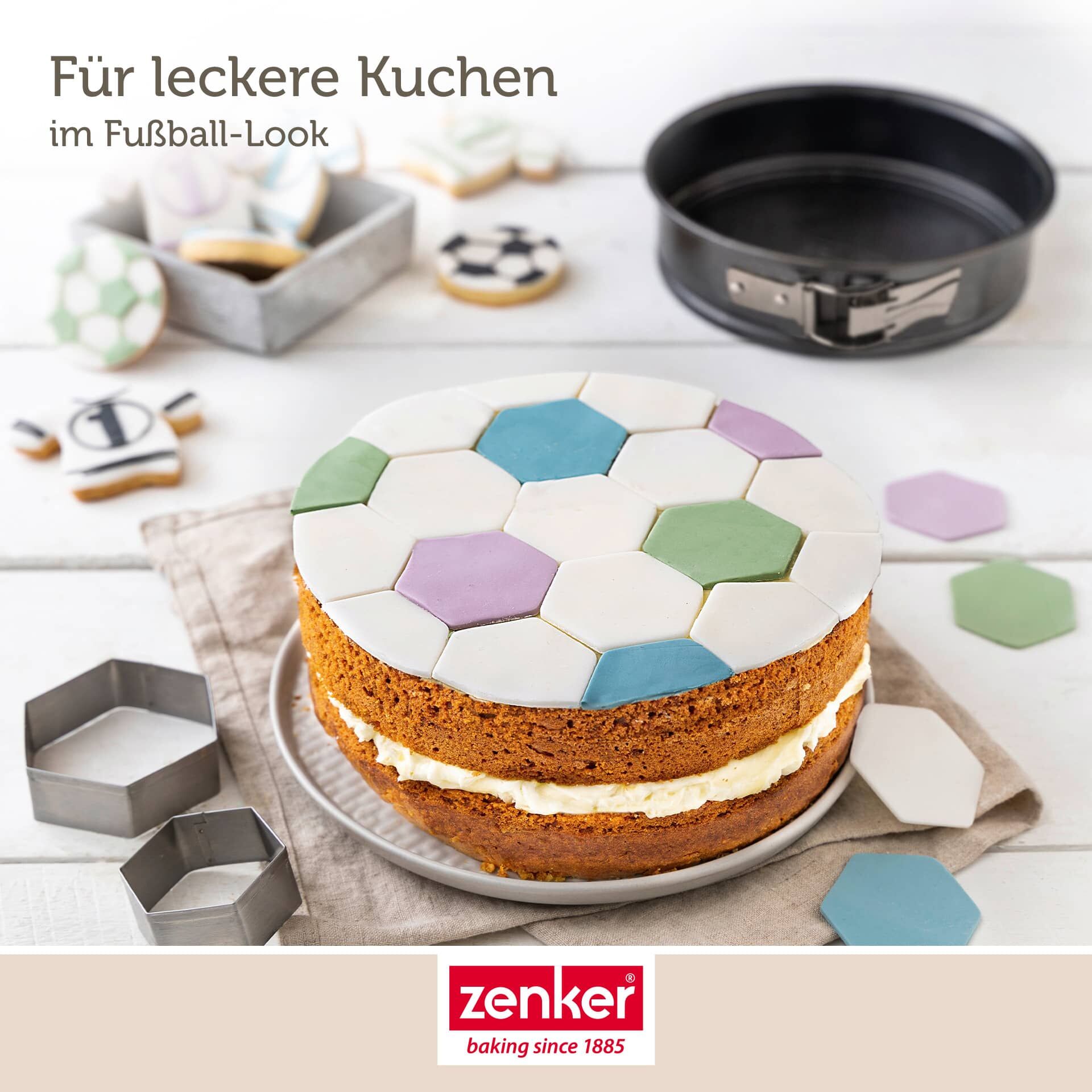 Springform mit Flachboden Soccer, Ø16cm