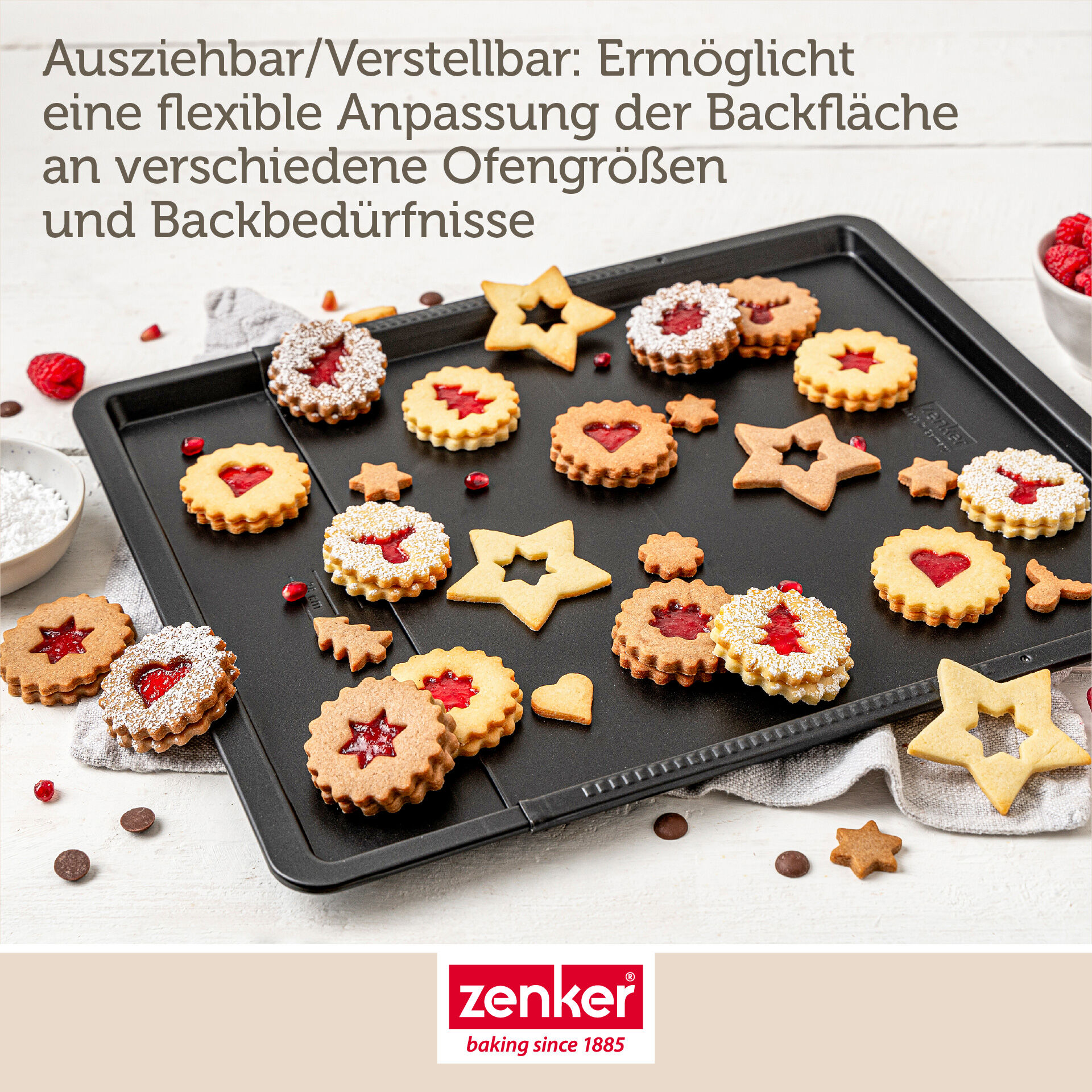 Backblech ausziehbar Perfect Black+, 37-52cm