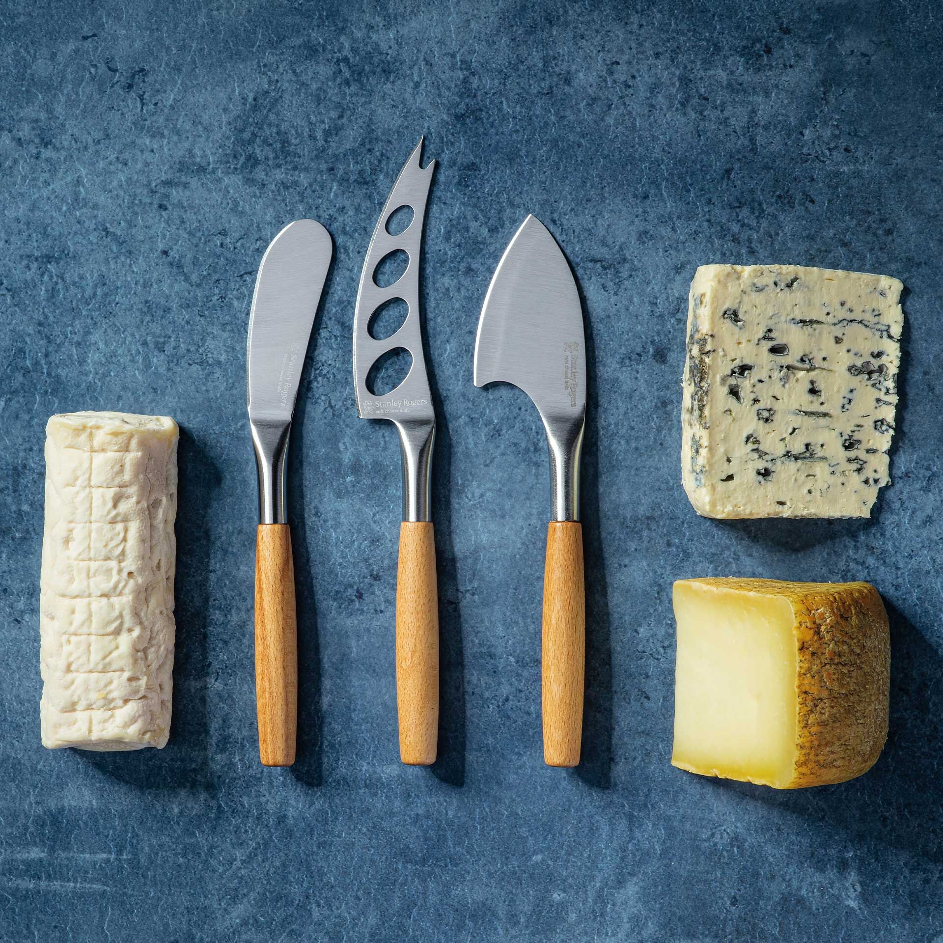 Käsemesser-Set für Frisch-, Weich- und Hartkäse, 3-teilig