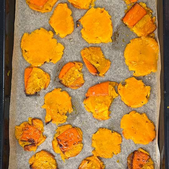 Smashed Parmesan-Kürbisse