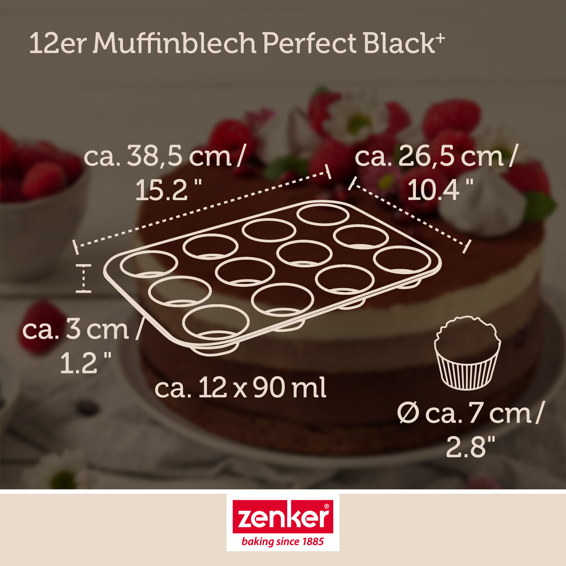 Muffinform Perfect Black+, 12er