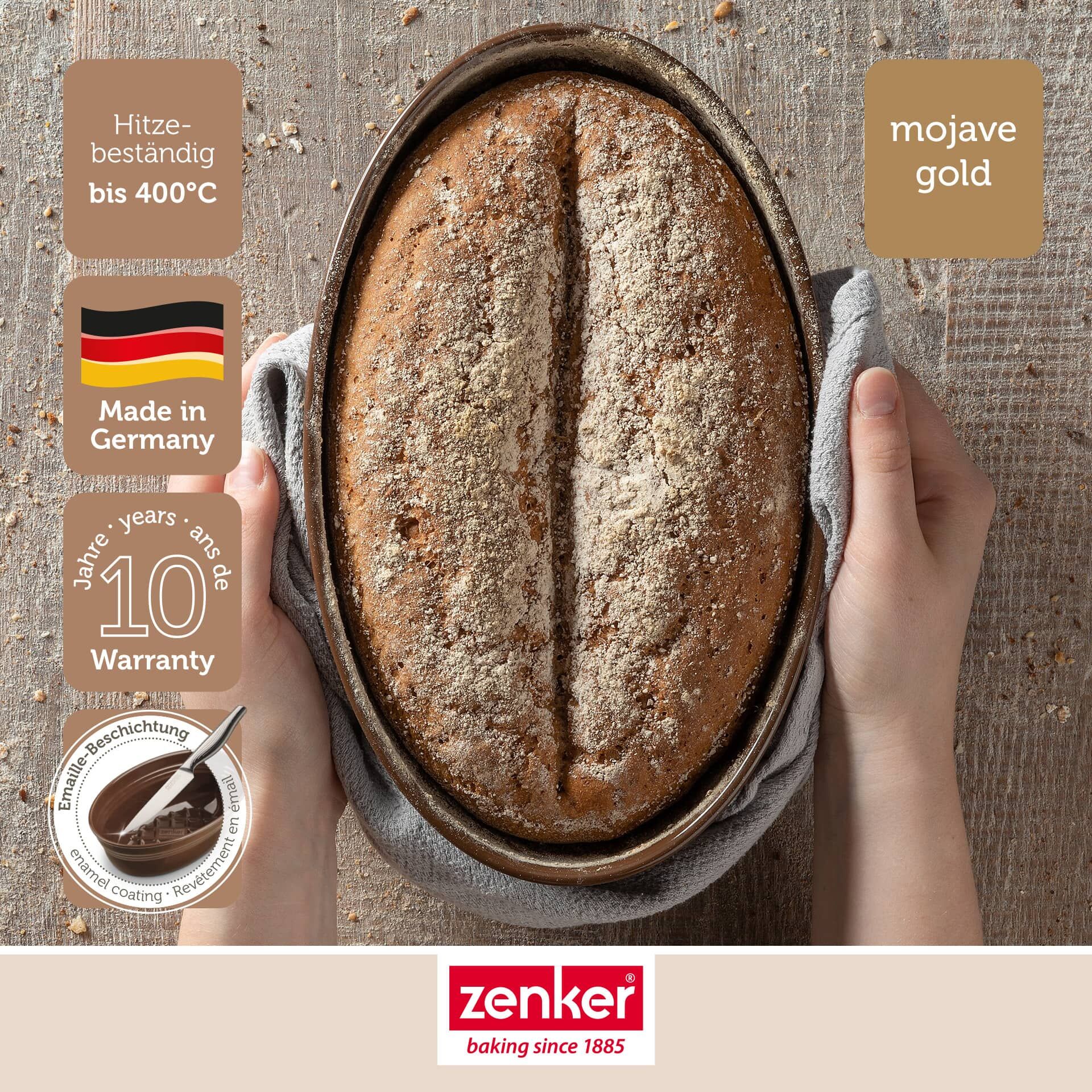 Brotbackform oval Dein Brot!, 26,5x16,5cm, Emaille