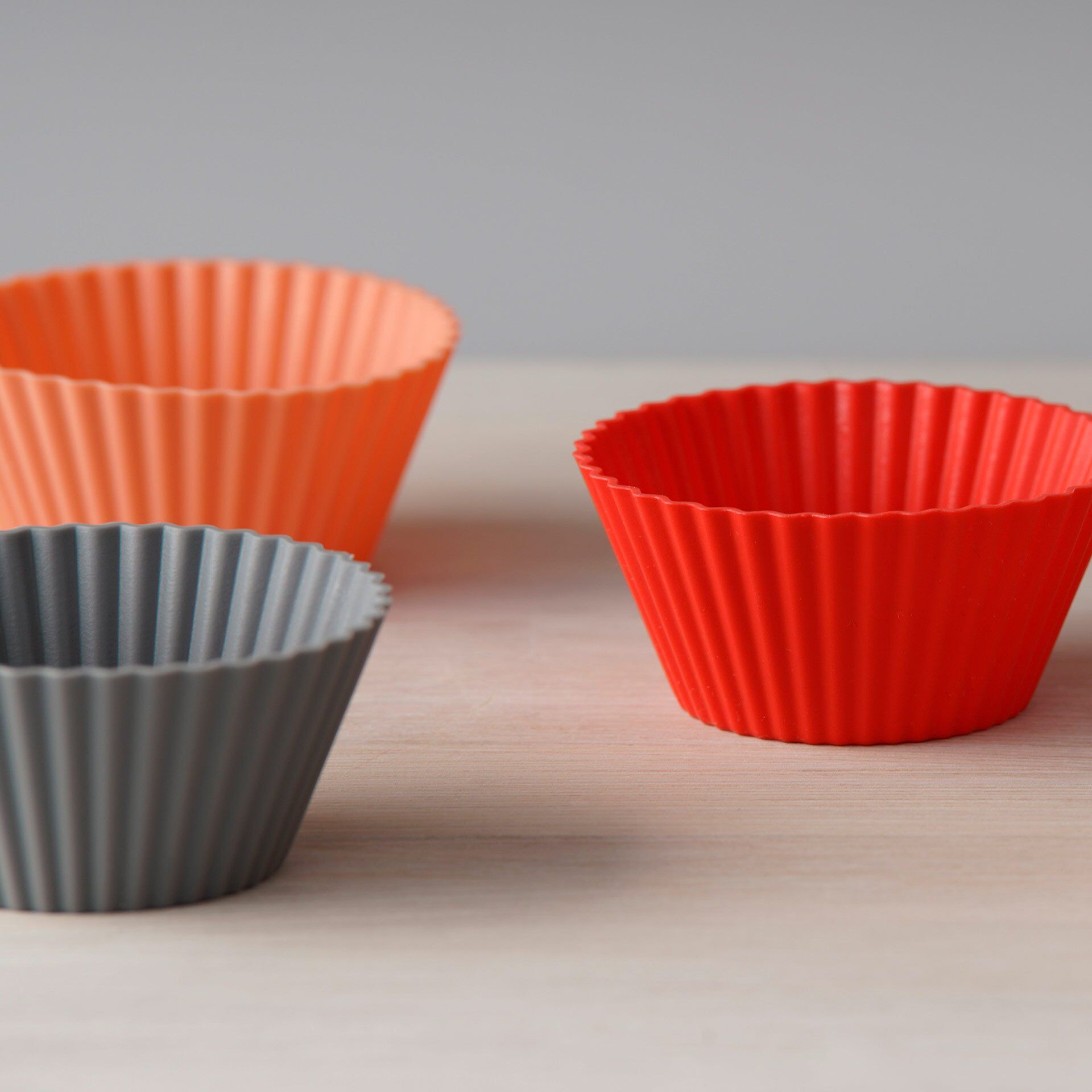 Muffinförmchen Flexxibel Love, 12er, bunt, Silikon