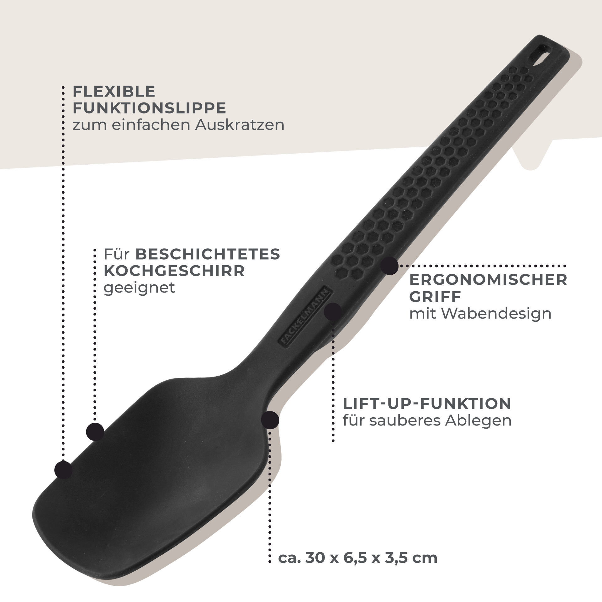 Servierlöffel Statement, Silikon