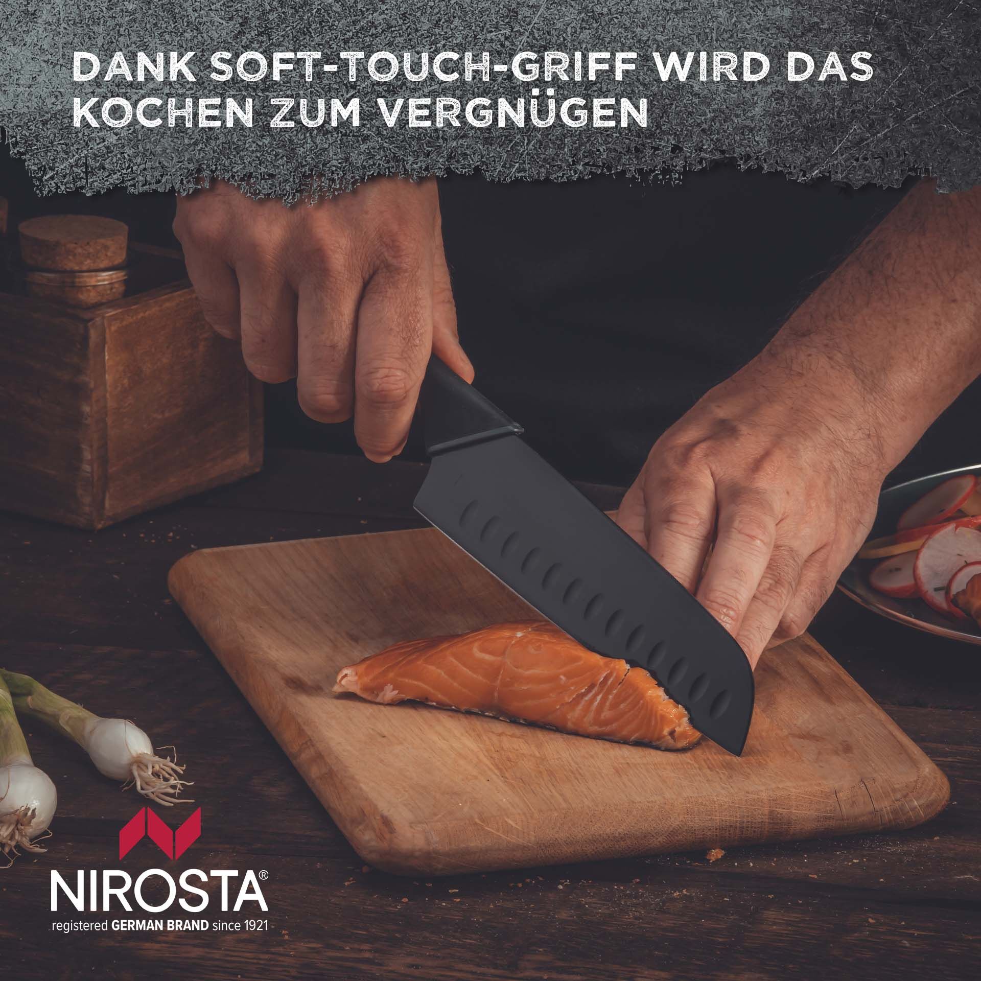 Santokumesser Wave, 16cm Klinge