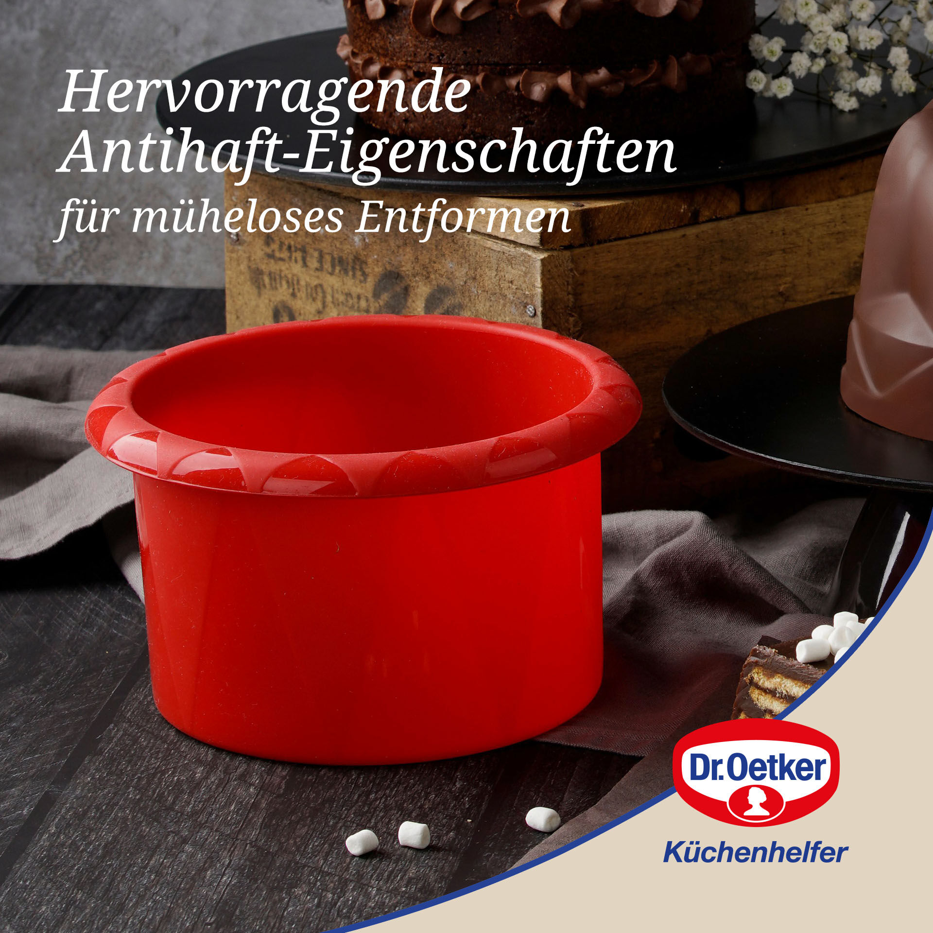 Backform rund Flexxibel Love, Ø16cm, Silikon