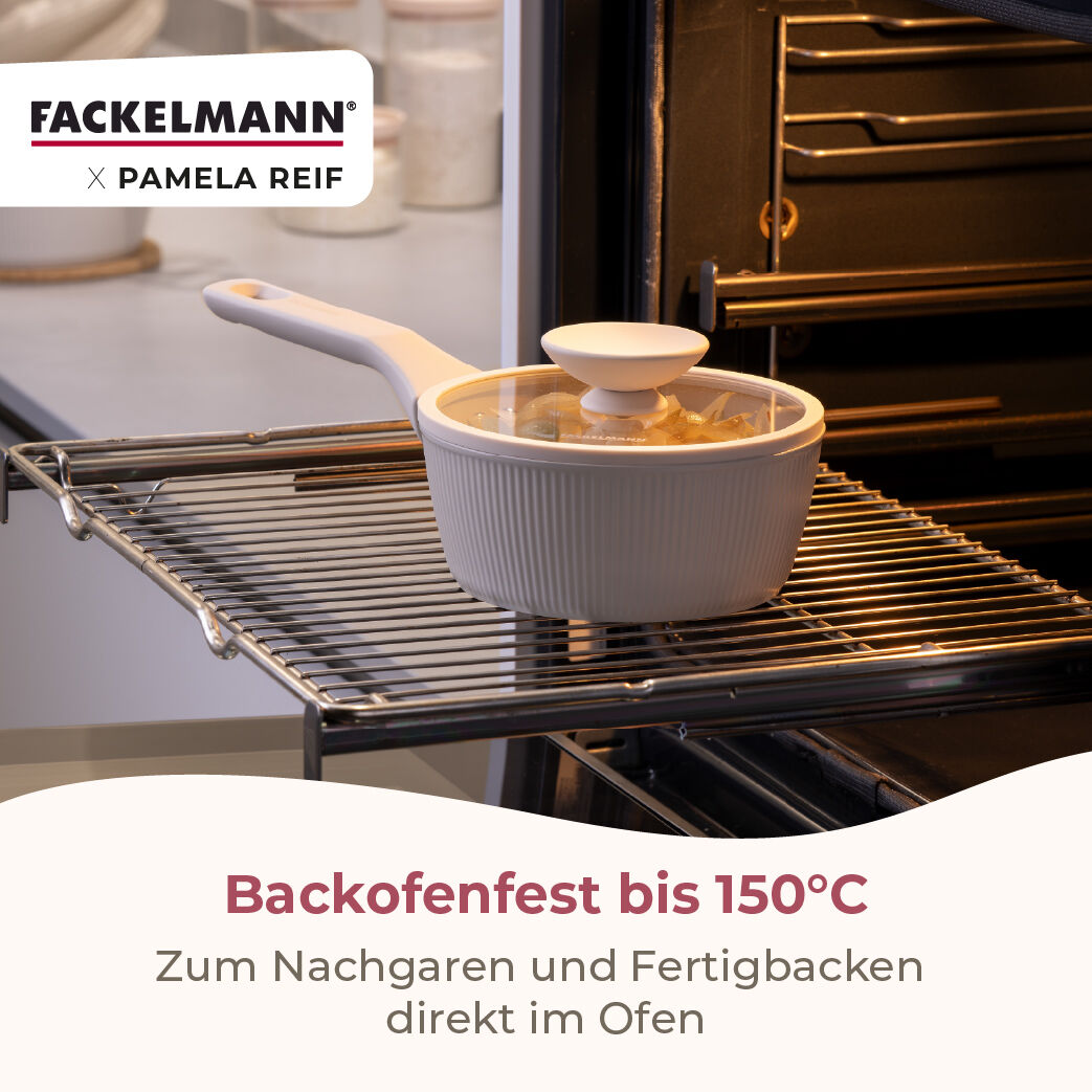 Pamela Reif Stielkasserolle mit Deckel Shell, Ø16cm