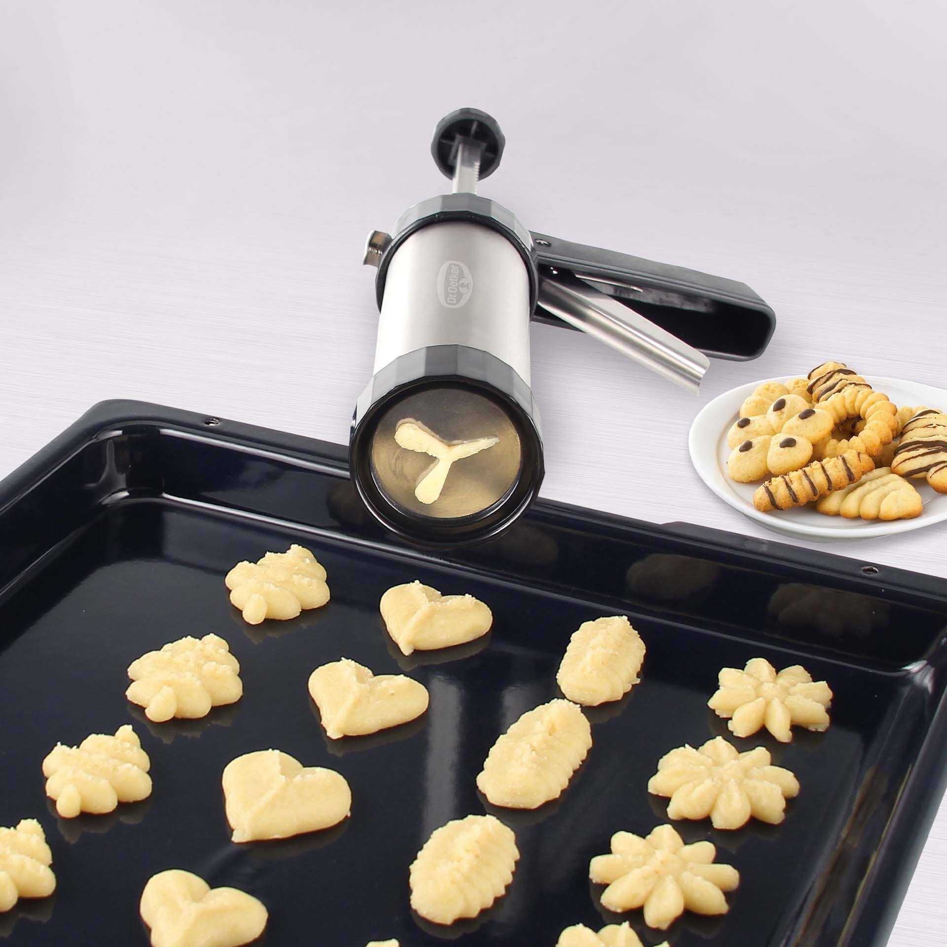 Gebäckpresse inkl. 12 Formscheiben, 13-teilig