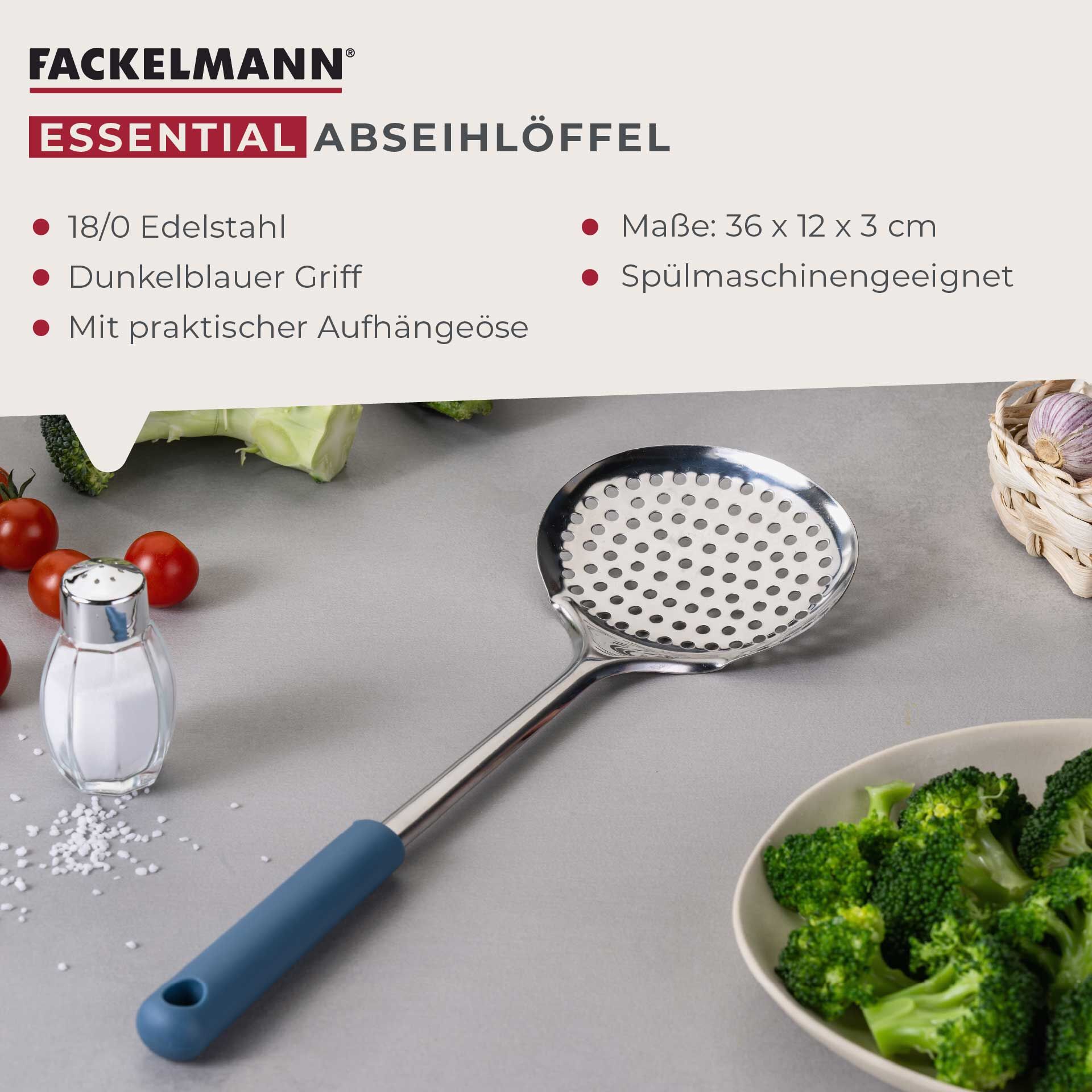 Abseihlöffel Essential, blau