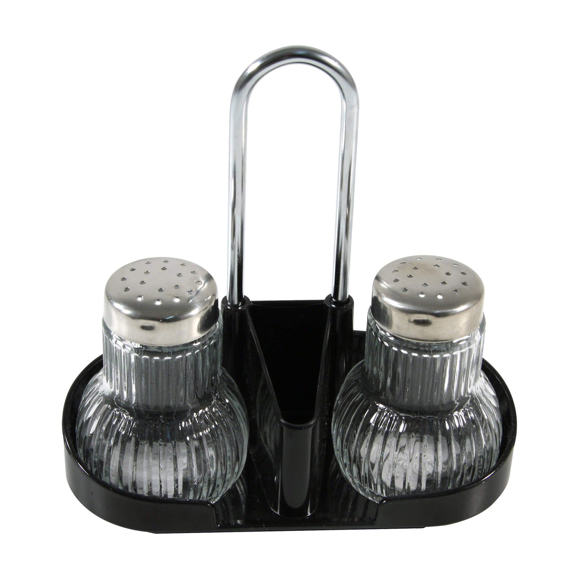 Menage, 13x14x6cm, 3-teilig, schwarz