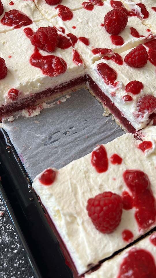 Himbeerkuchen vom Blech