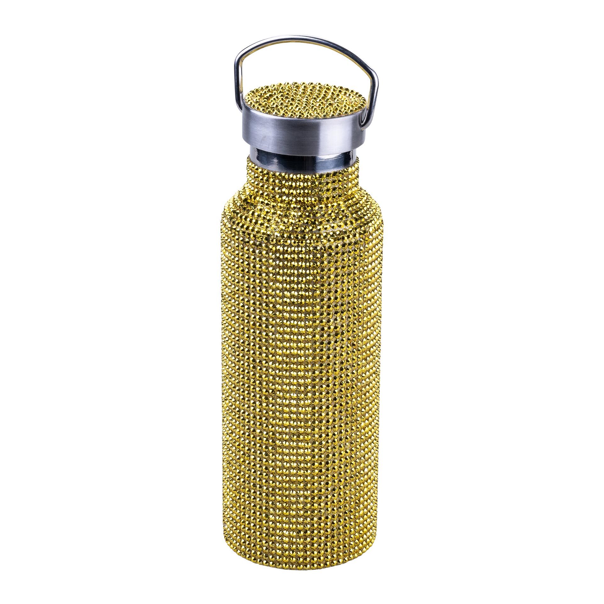 Trinkflasche Gold, Strass, 500ml