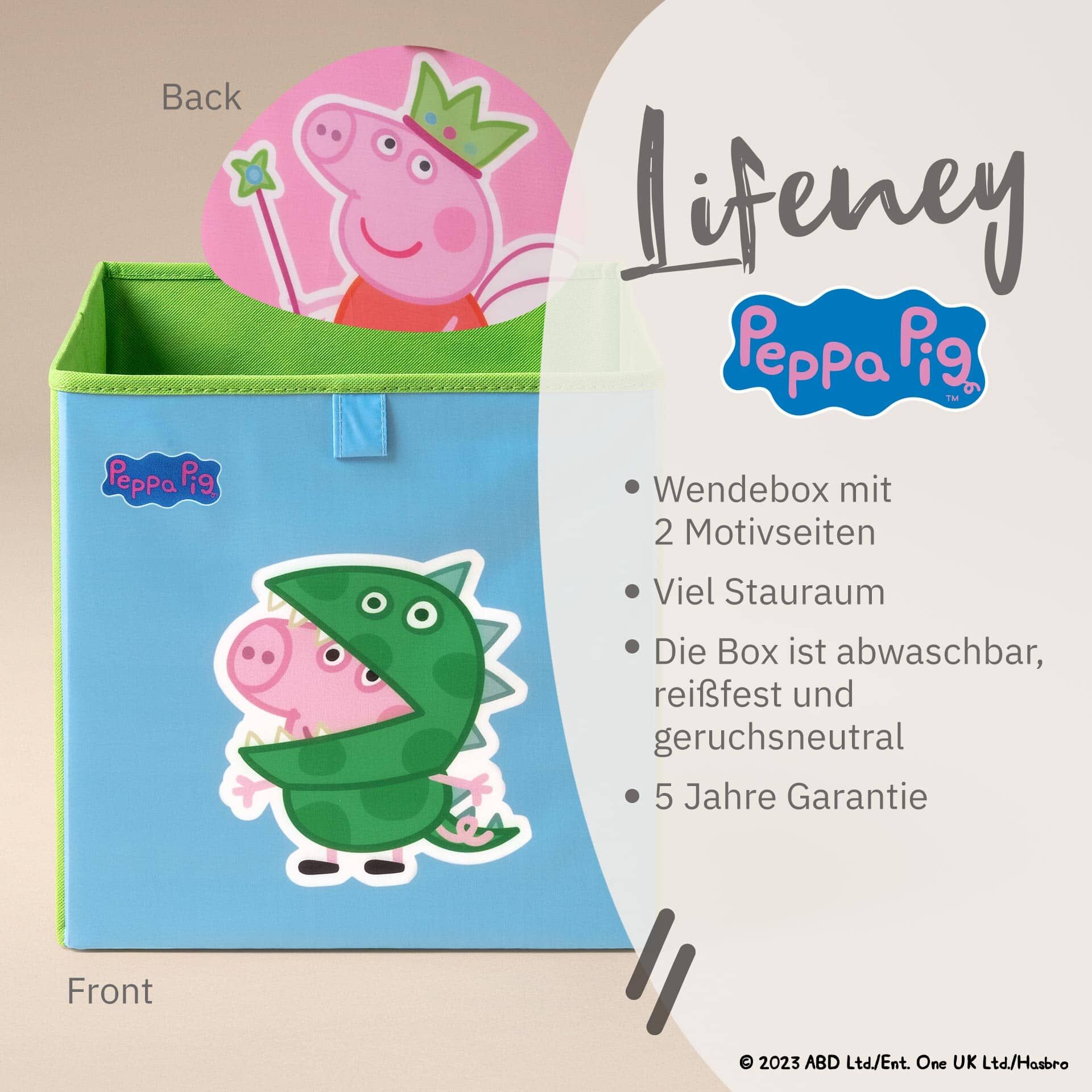 Aufbewahrungsbox Peppa Pig Fee & George, 30x30x30cm