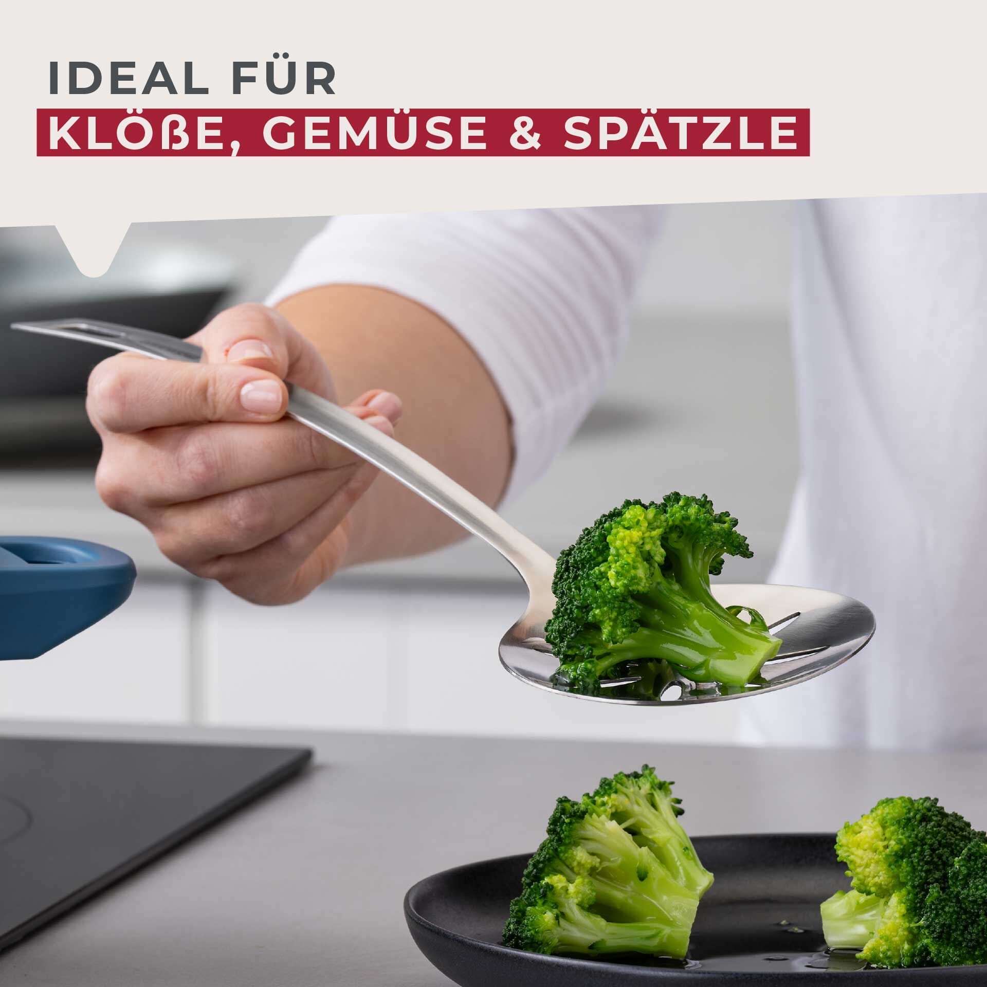 Abseihlöffel Essential, Edelstahl