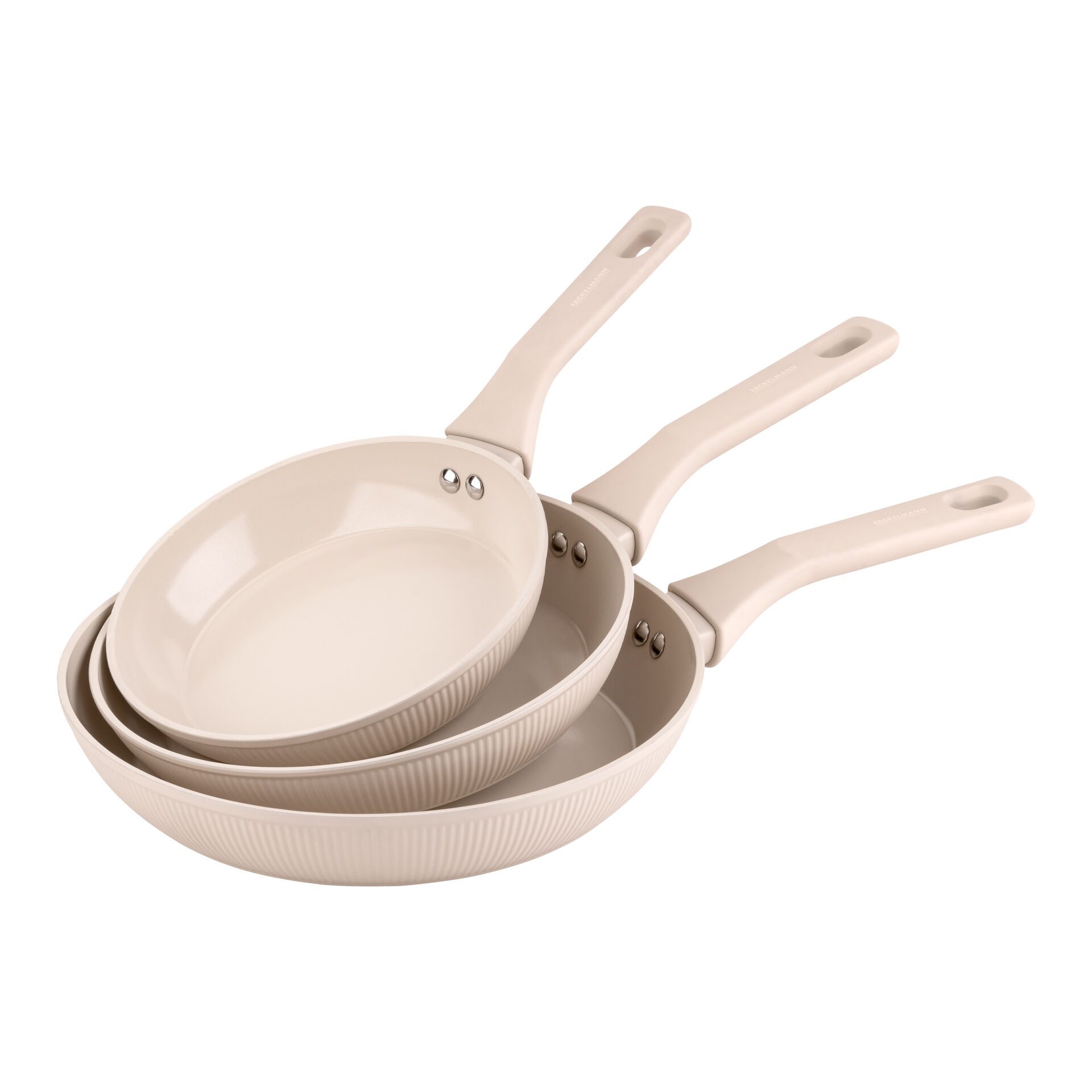 Pamela Reif Bratpfannen-Set, Keramik, Soft-Touch-Griff, 3-tlg.