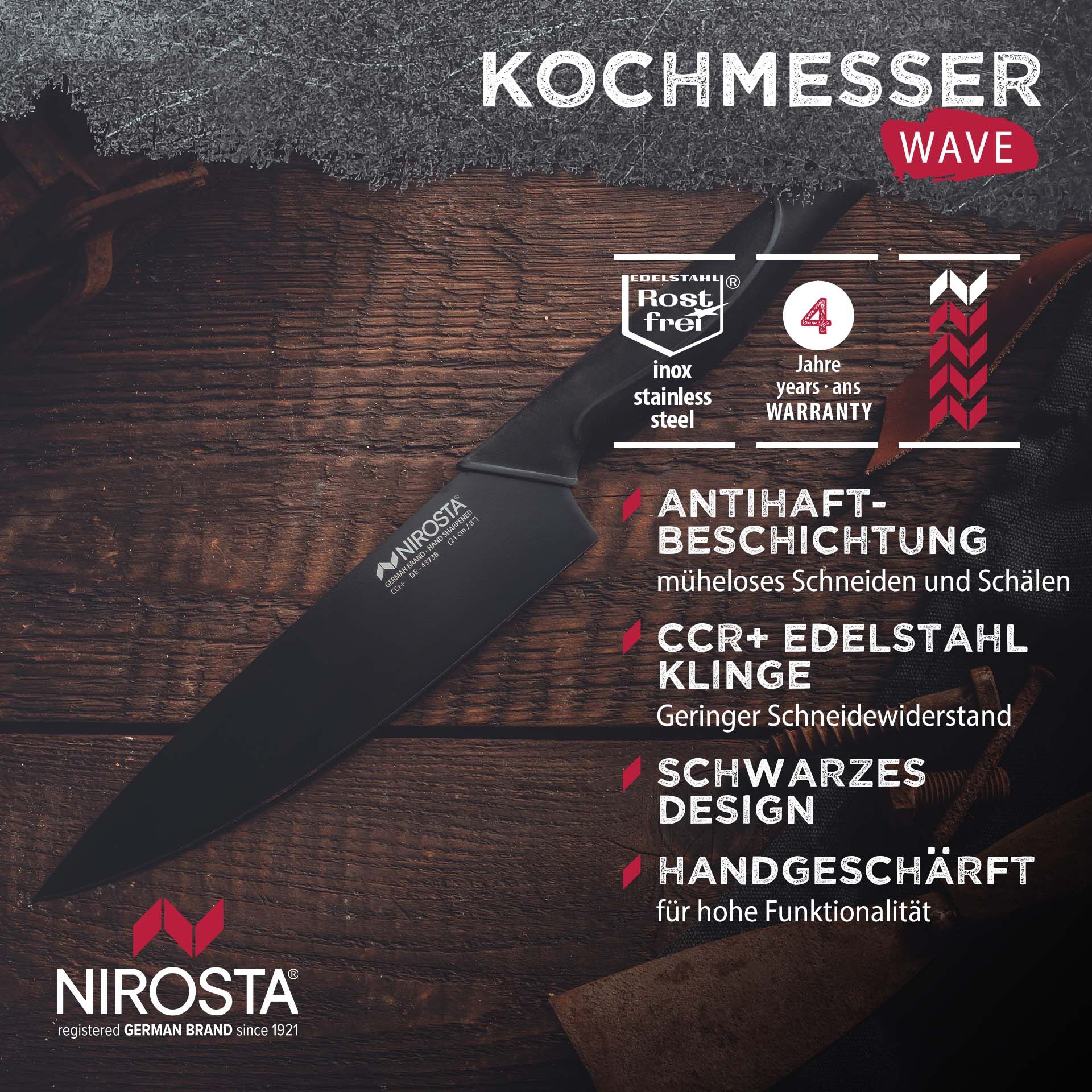 Kochmesser Wave, 21cm Klinge