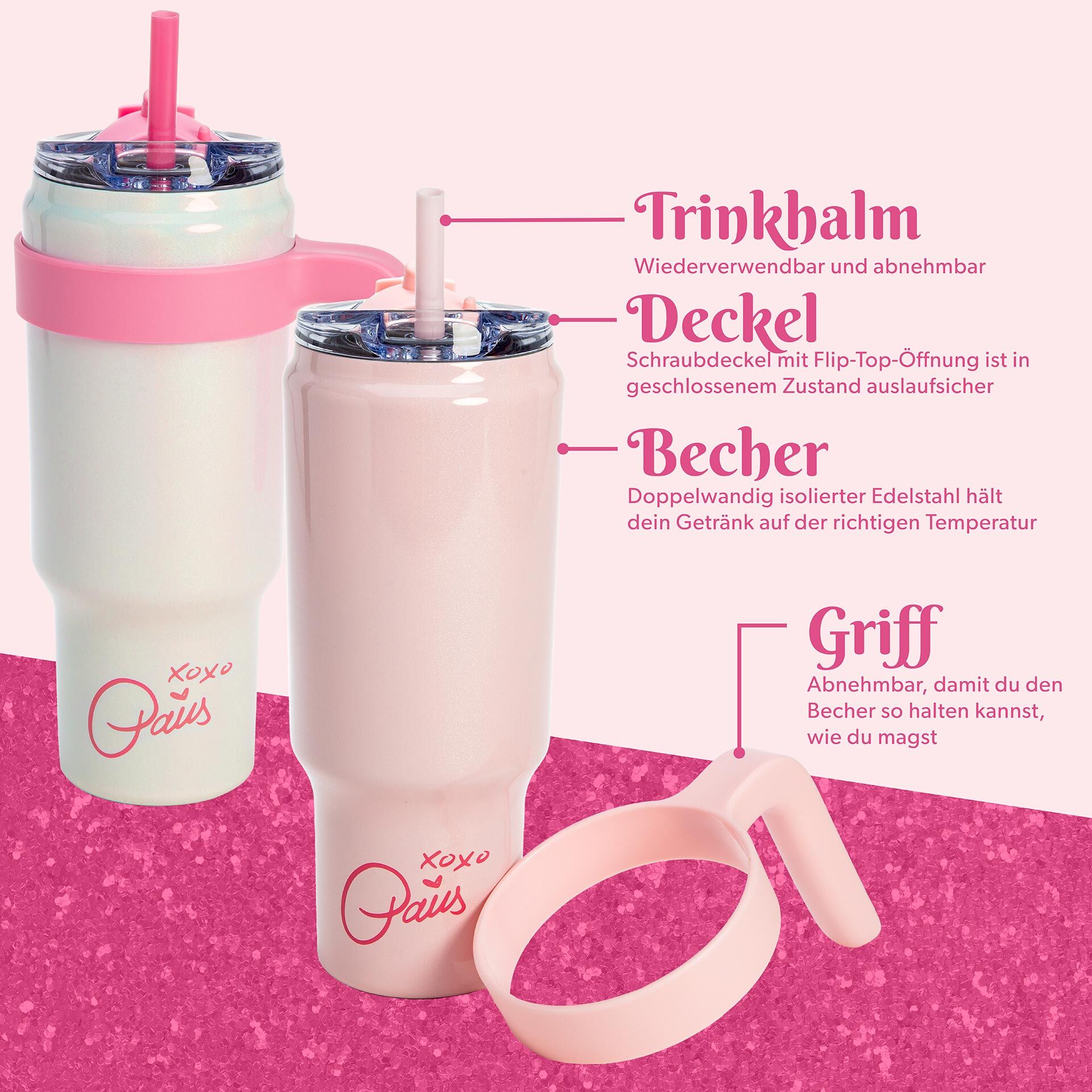 Trinkbecher Weiß, 1 L