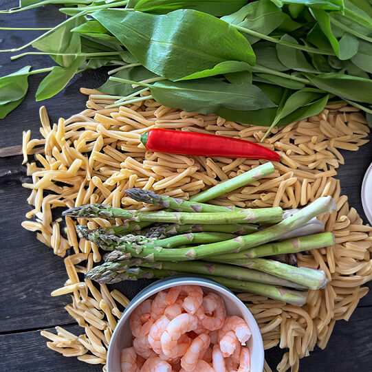 Spargel-Pasta mit Bärlauch